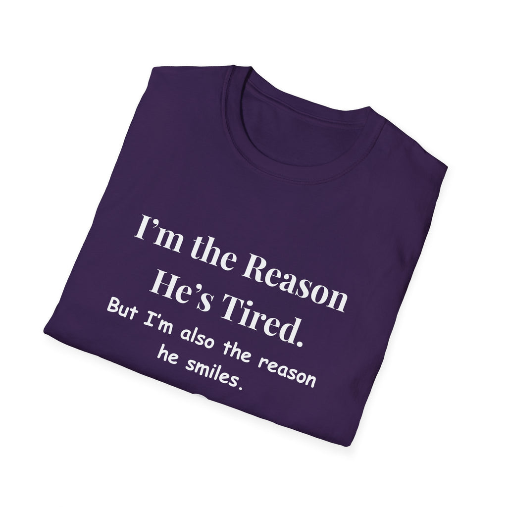 Funny Fathers Day Shirt Im the Reason Hes Tired Gift from Kids