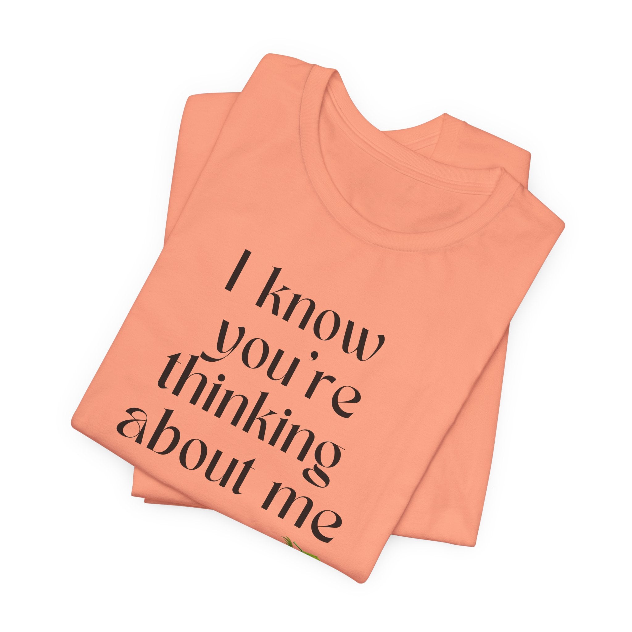 I know you're thinking about me Beach tee | Coconut drink graphic