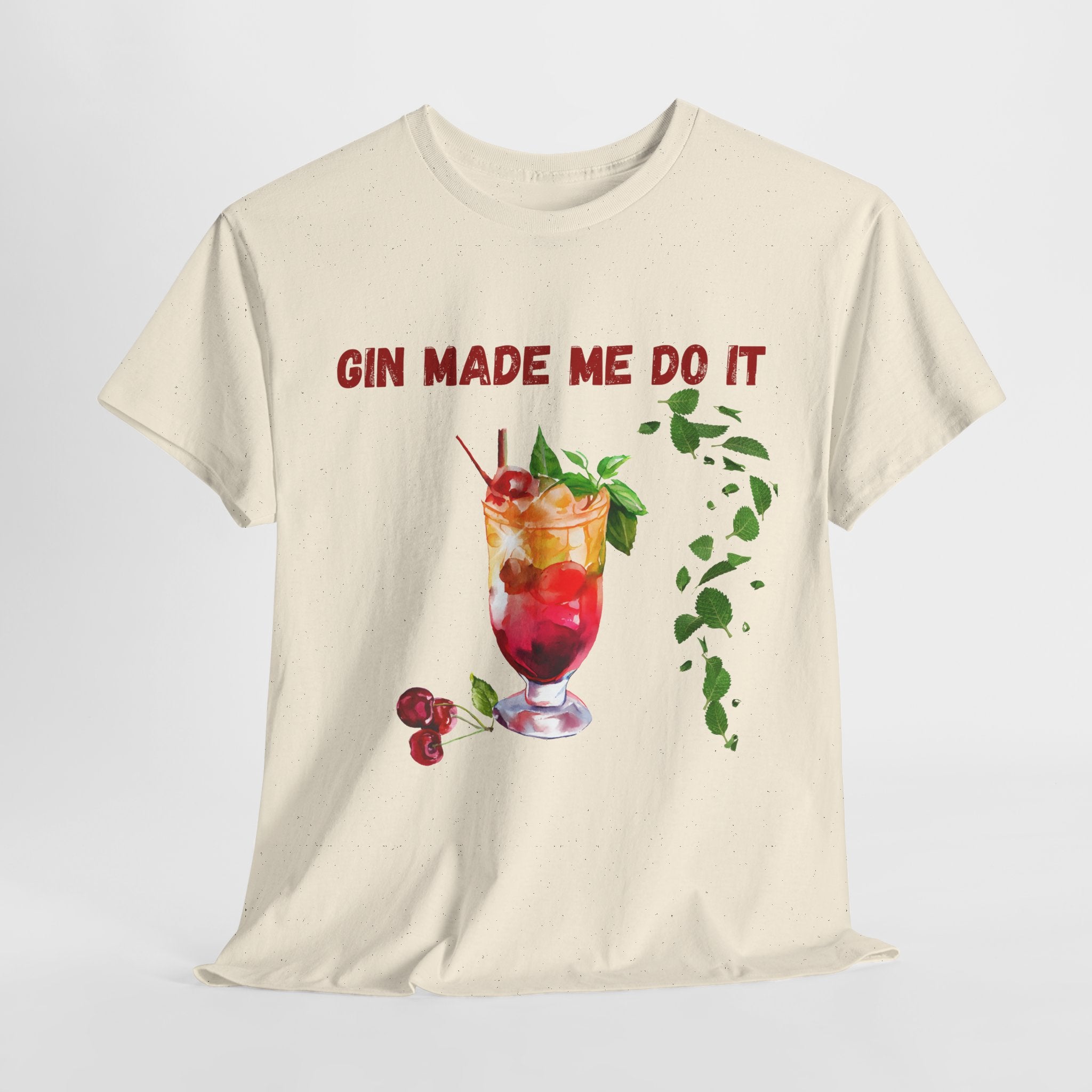 Gin Made Me Do It T-Shirt | Funny Cocktail Shirt | Unisex Graphic Tee for Summer Parties