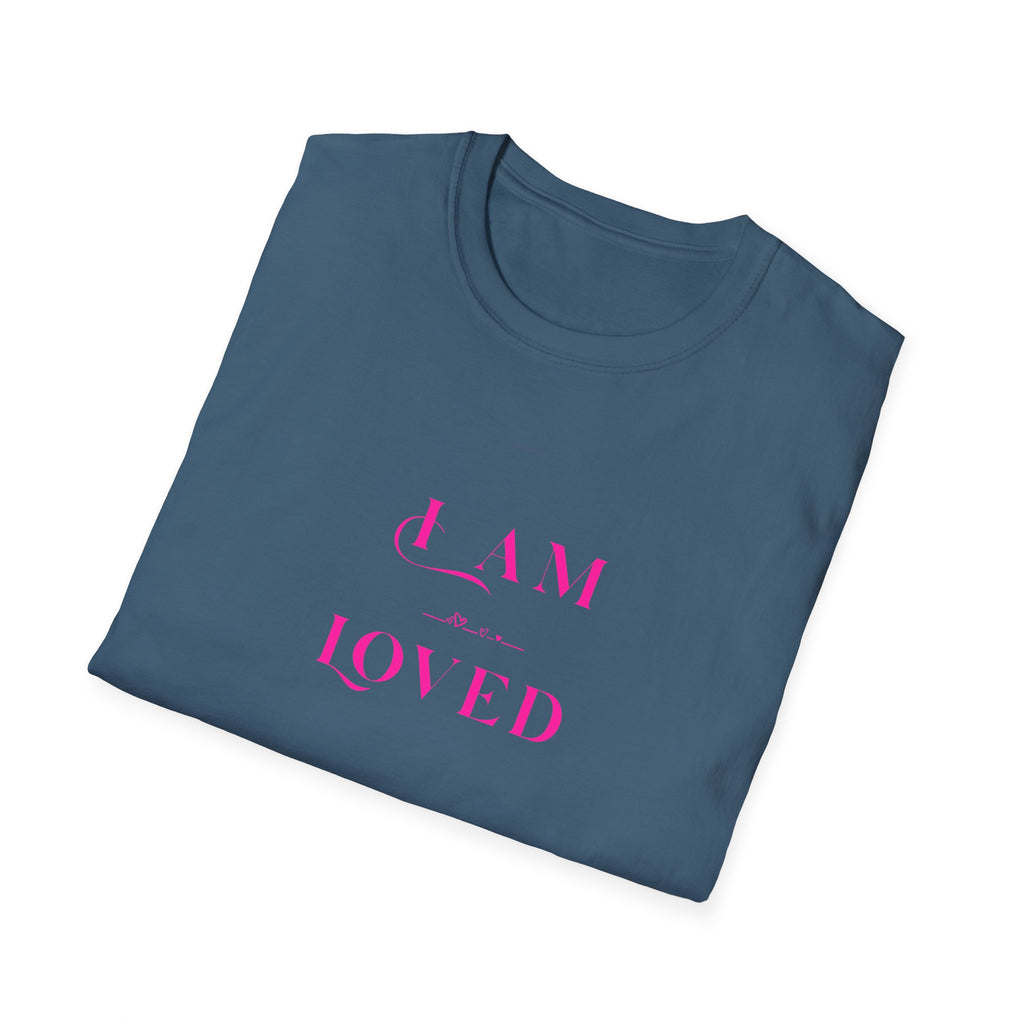 I Am Loved T‑Shirt — Pink Script Inspirational Tee