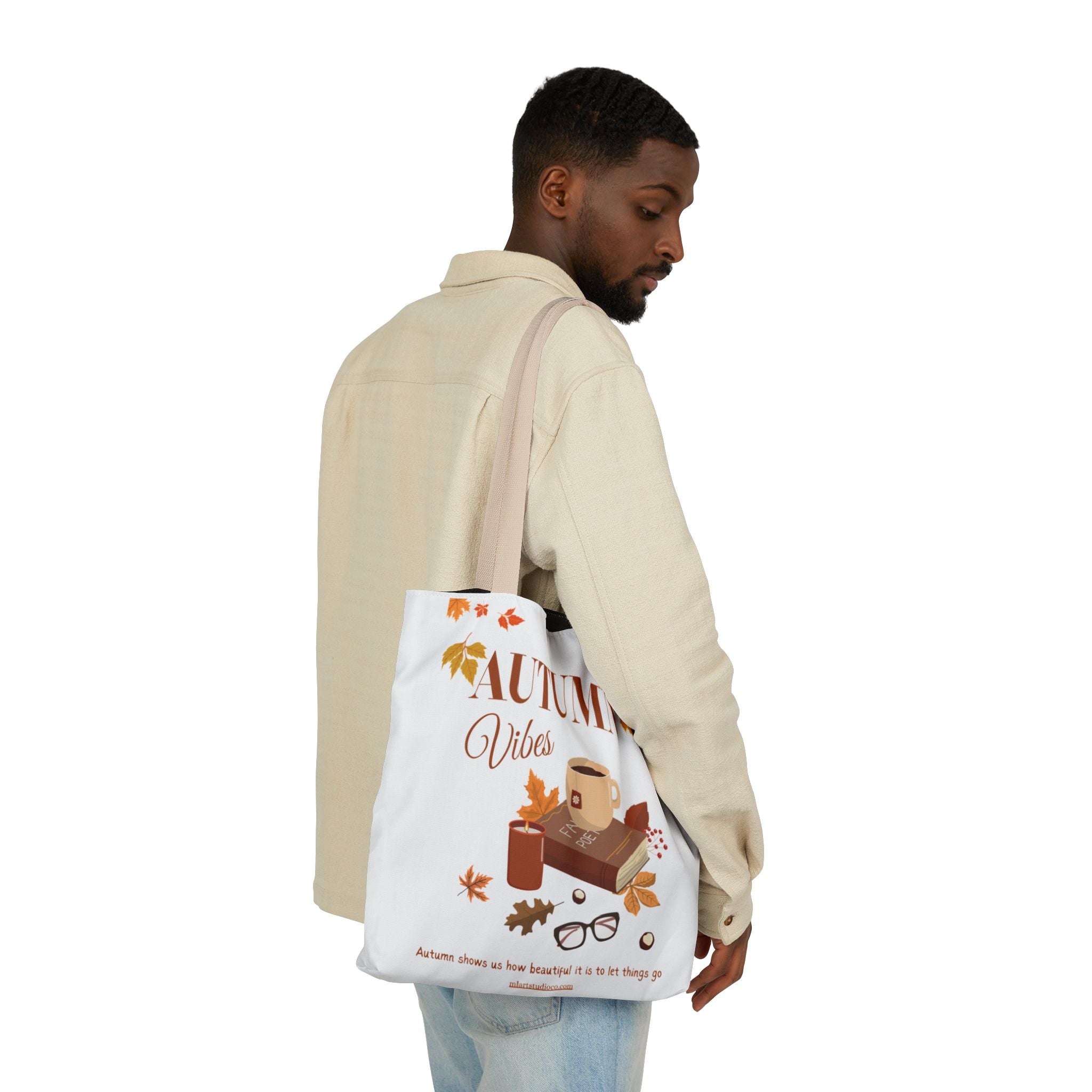 Autumn Vibes Tote Bag – Fall Canvas Shopping Bag, Seasonal Eco-Friendly Gift