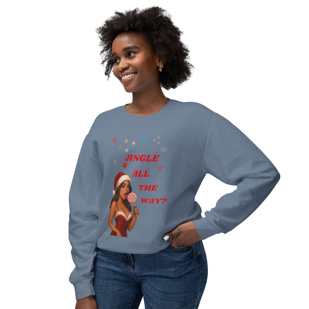 Pinup Santa Girl Jingle All The Way Sweatshirt | Christmas Crewneck