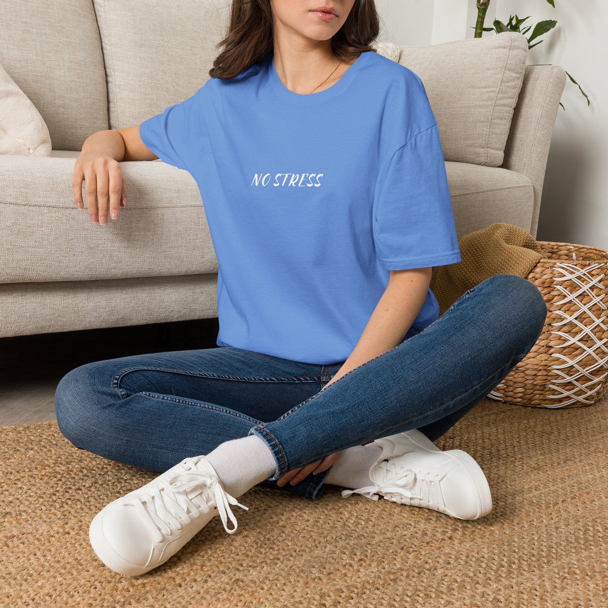 No Stress Tee | Minimalist Quote Shirt | Casual Everyday Graphic T-Shirt
