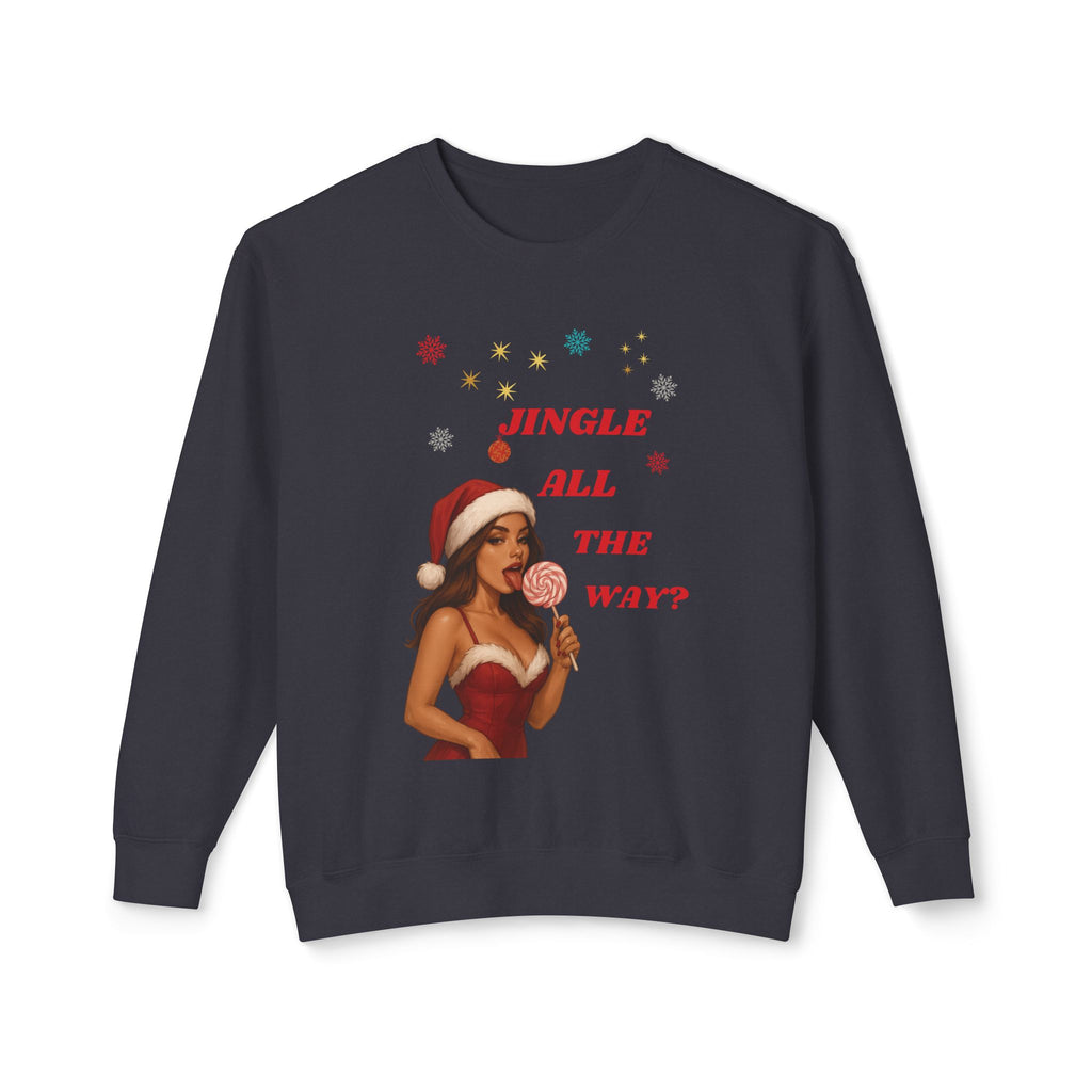 Pinup Santa Girl Jingle All The Way Sweatshirt | Christmas Crewneck