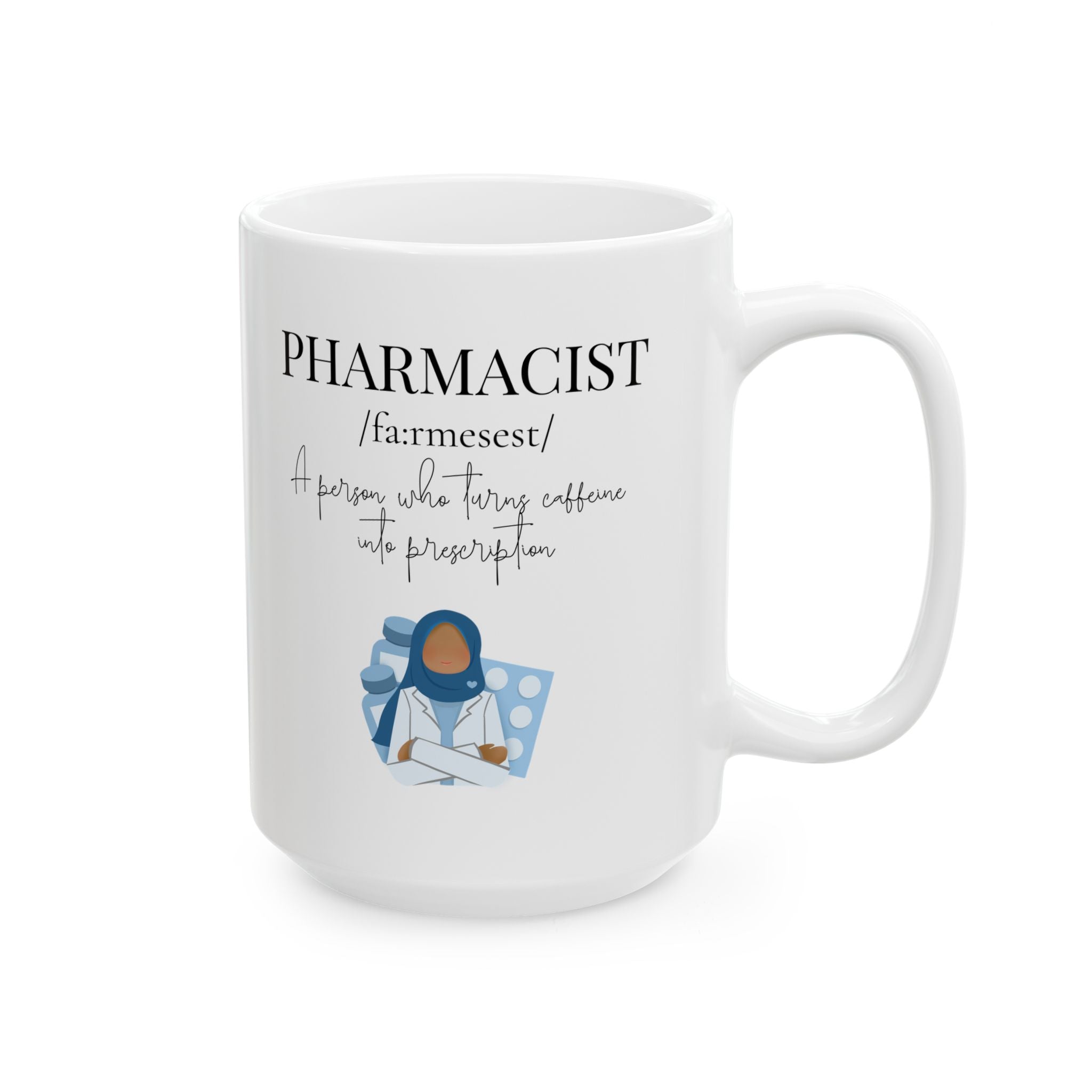 Personalized Pharmacy Doctor Mug, Custom Ceramic Gift for Pharmacist, 11oz/15oz