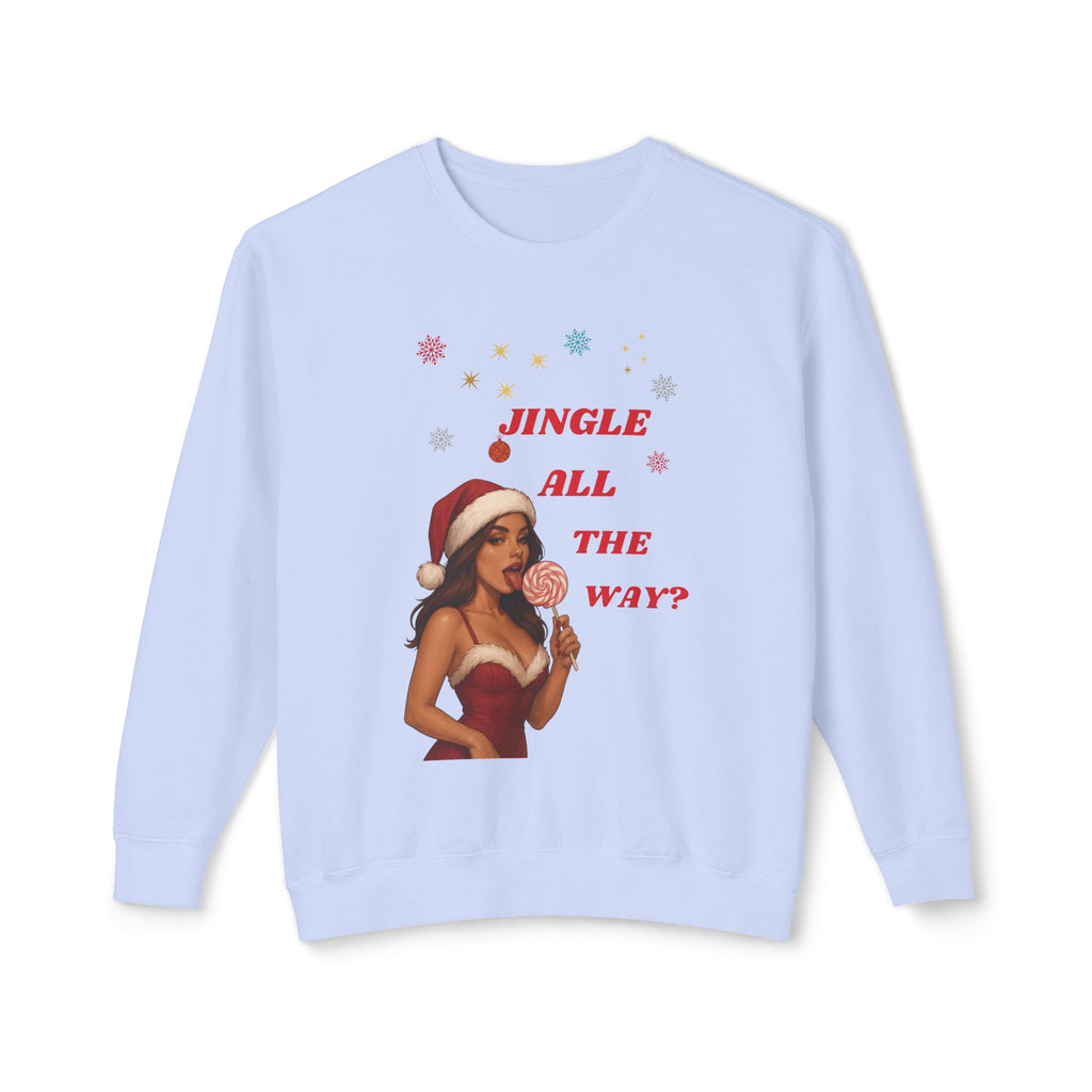 Pinup Santa Girl Jingle All The Way Sweatshirt | Christmas Crewneck