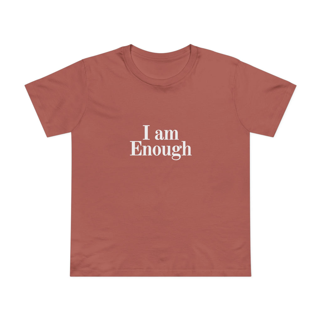 Women’s Tee — “I Am Enough” Minimalist Affirmation Shirt