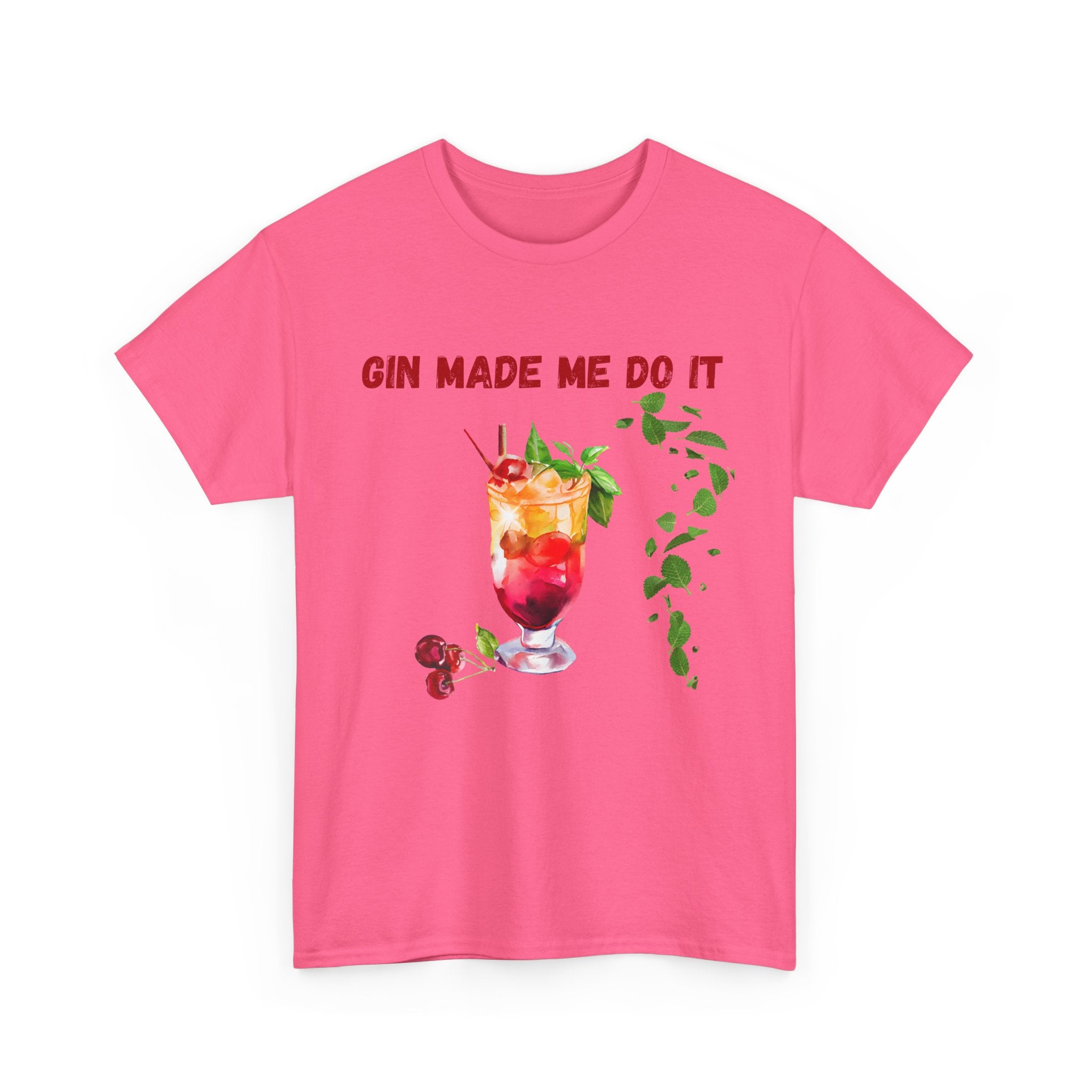 Gin Made Me Do It T-Shirt | Funny Cocktail Shirt | Unisex Graphic Tee for Summer Parties