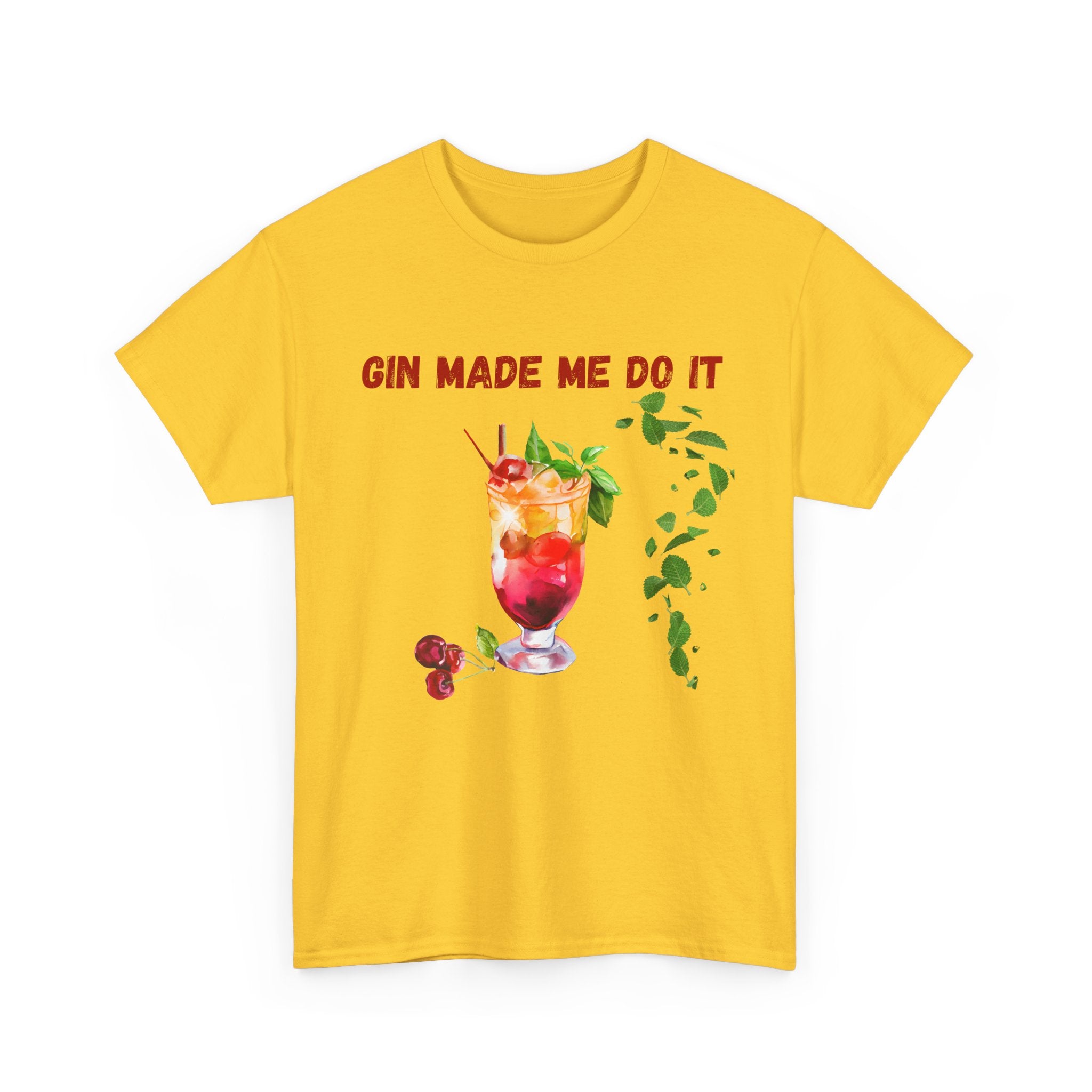 Gin Made Me Do It T-Shirt | Funny Cocktail Shirt | Unisex Graphic Tee for Summer Parties