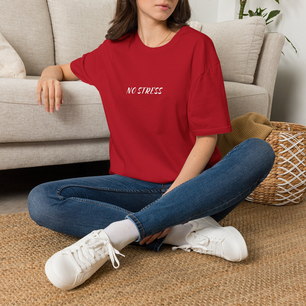 No Stress Tee | Minimalist Quote Shirt | Casual Everyday Graphic T-Shirt