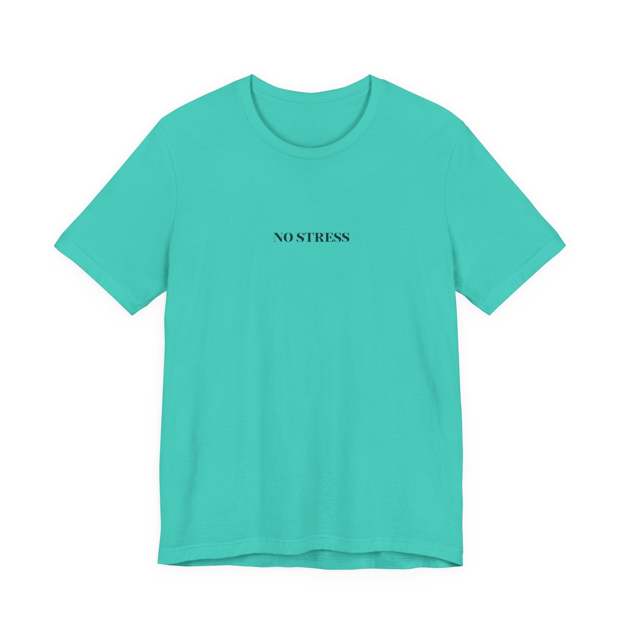 Turquoise t-shirt on a white background
