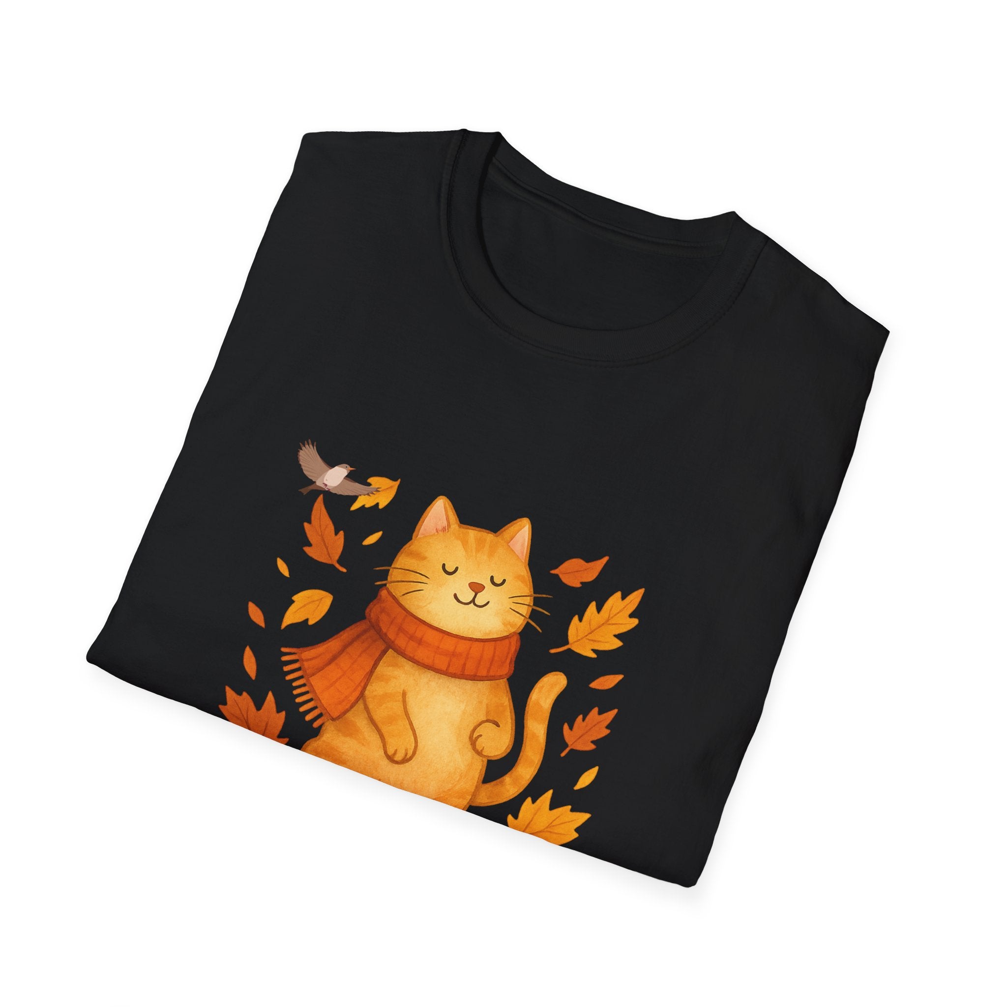 Cat Lover T-Shirt – Cozy Fall Vibes Tee, Funny Graphic Gift for Cat Moms