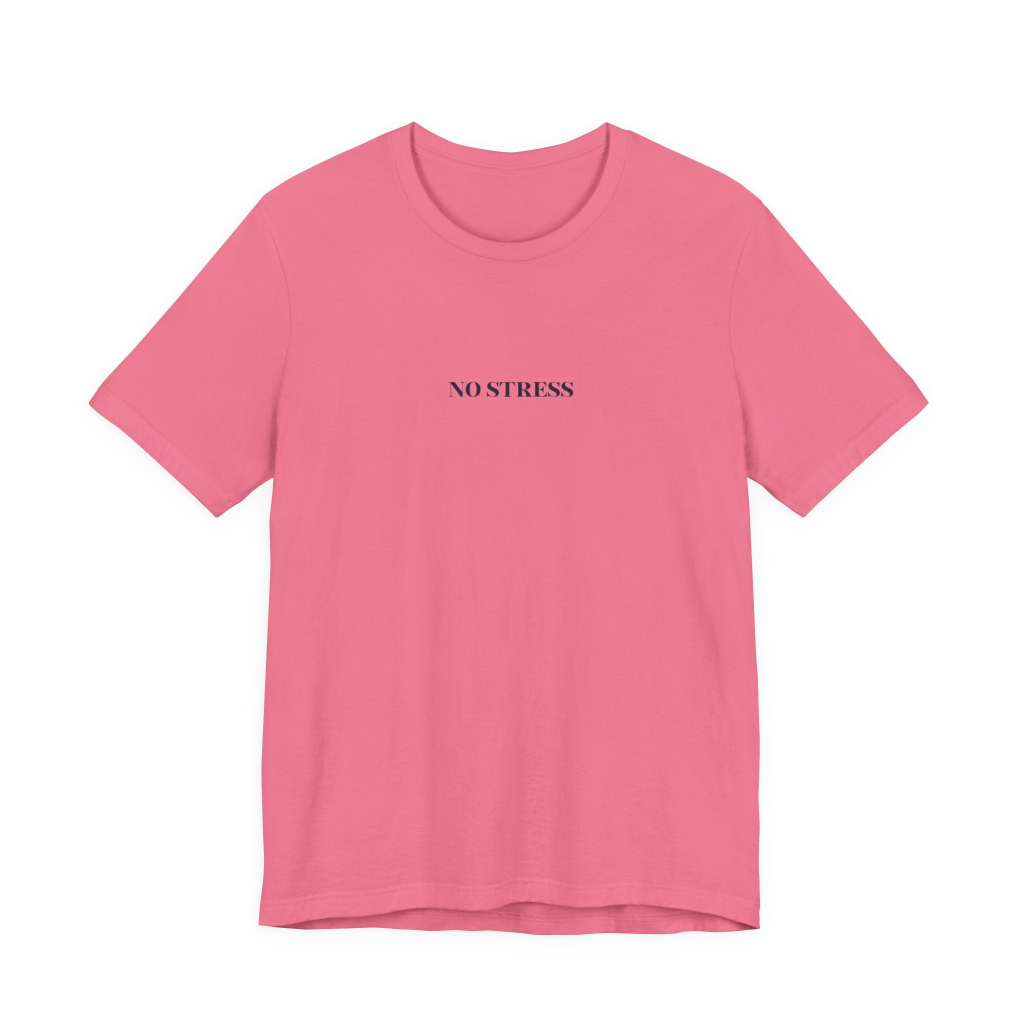Pink t-shirt with 'Do Not Overthink!' text on a white background
