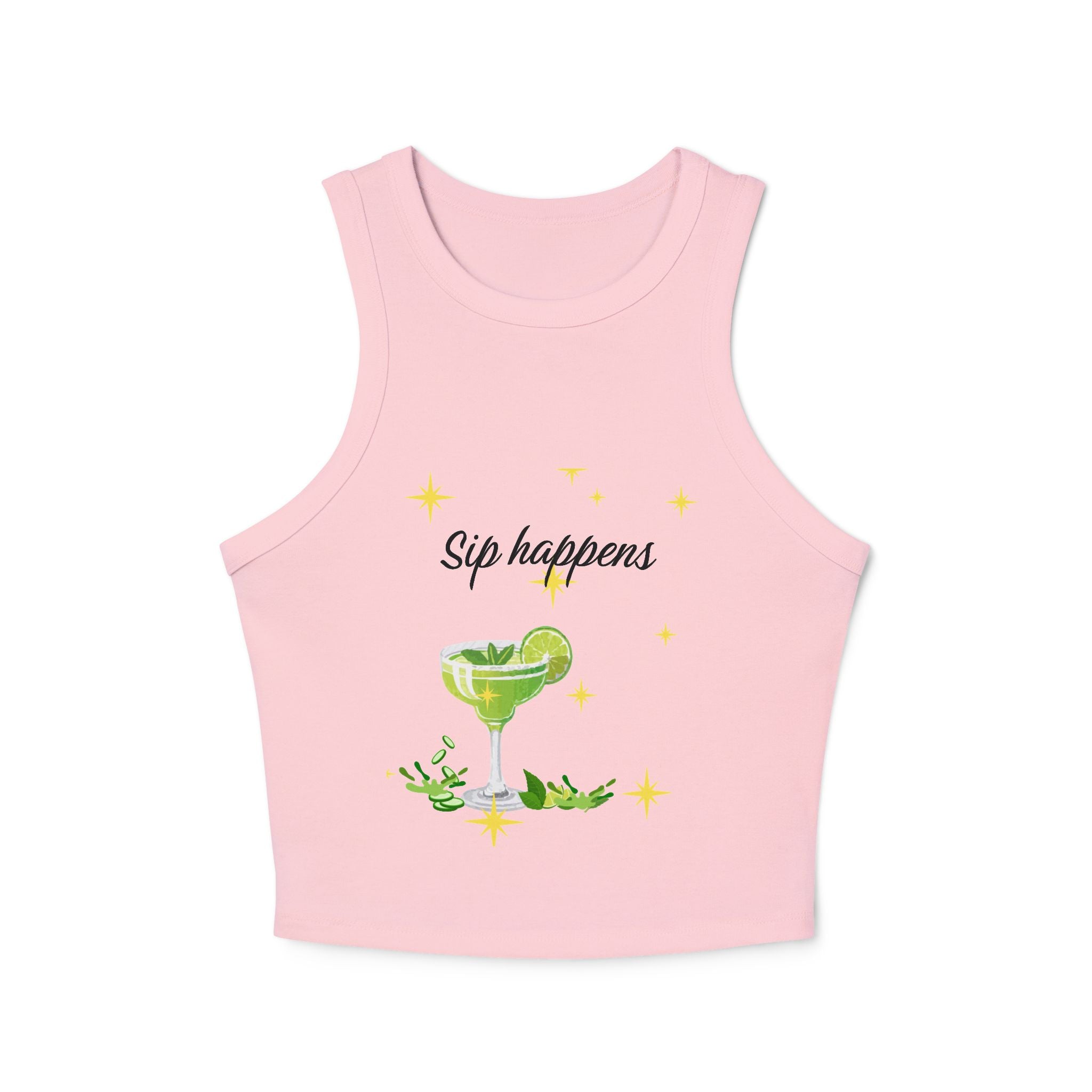 Sip Happens – Funny Margarita Tank Top, Summer Girls Trip Shirt, Vacation Cocktail Graphic Tee