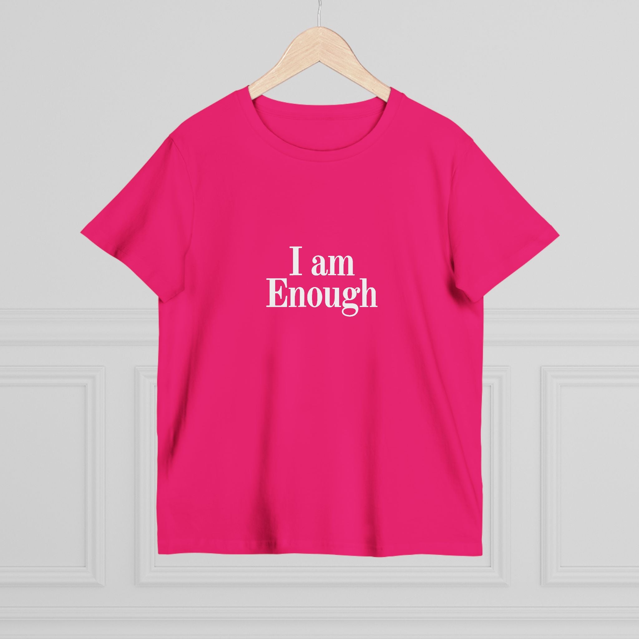 Women’s Tee — “I Am Enough” Minimalist Affirmation Shirt