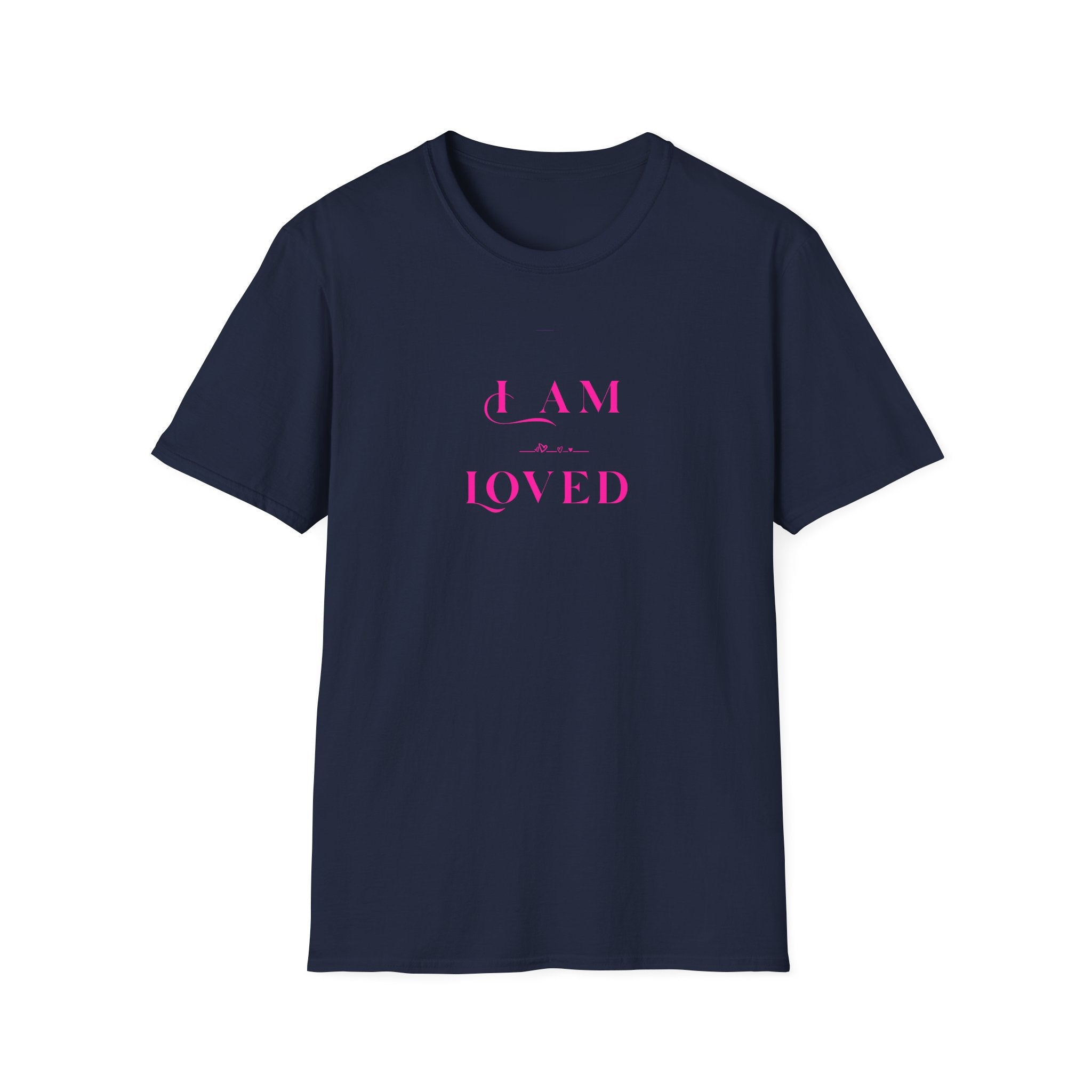 I Am Loved T‑Shirt — Pink Script Inspirational Tee