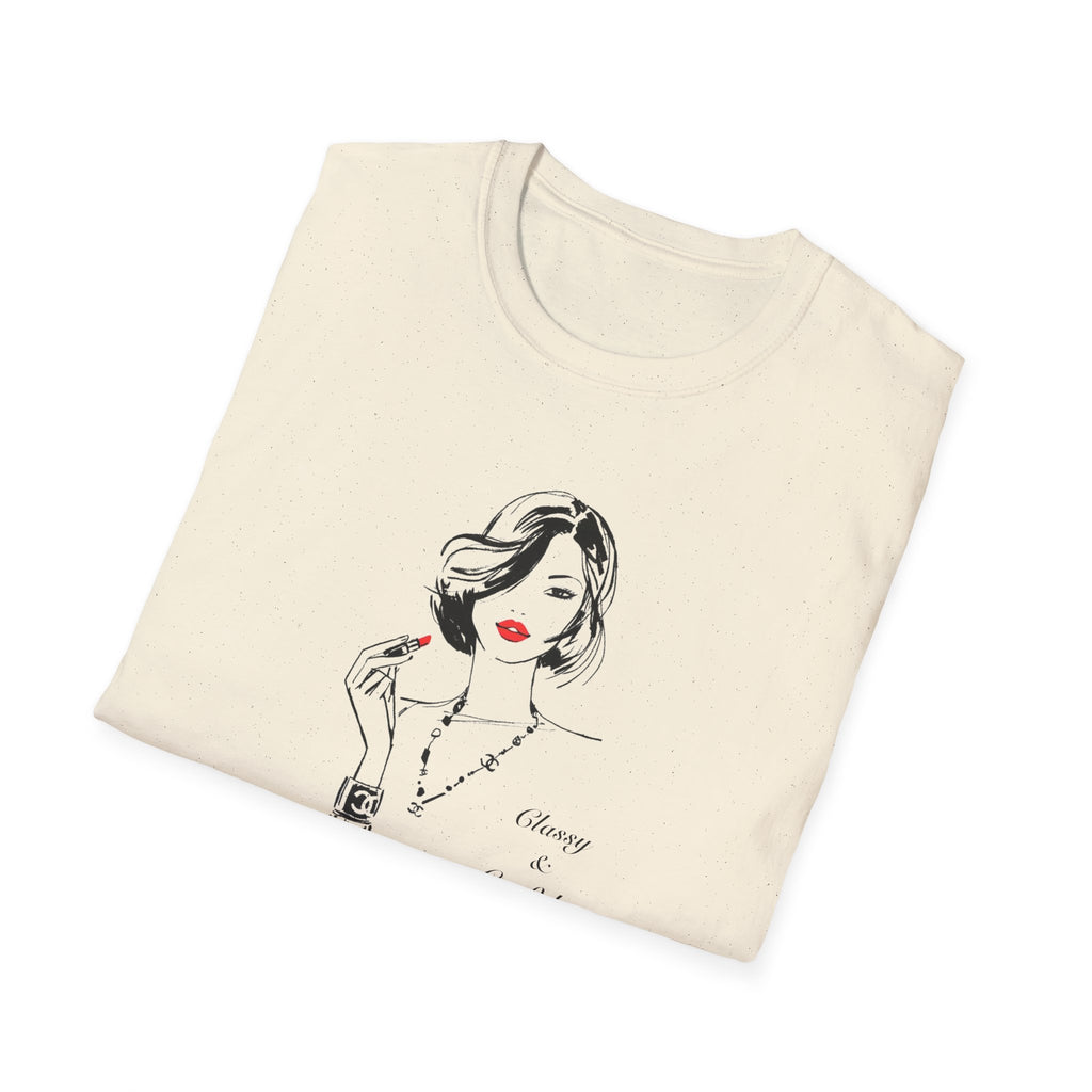 Classy & Confident Minimalist Woman Illustration T-Shirt