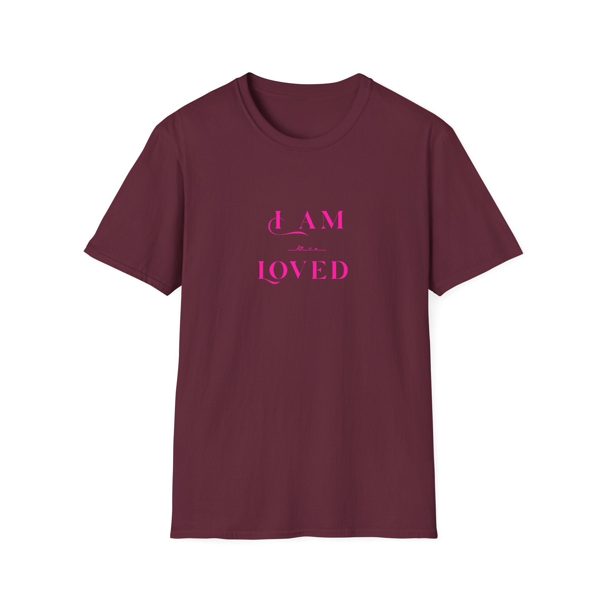 I Am Loved T‑Shirt — Pink Script Inspirational Tee