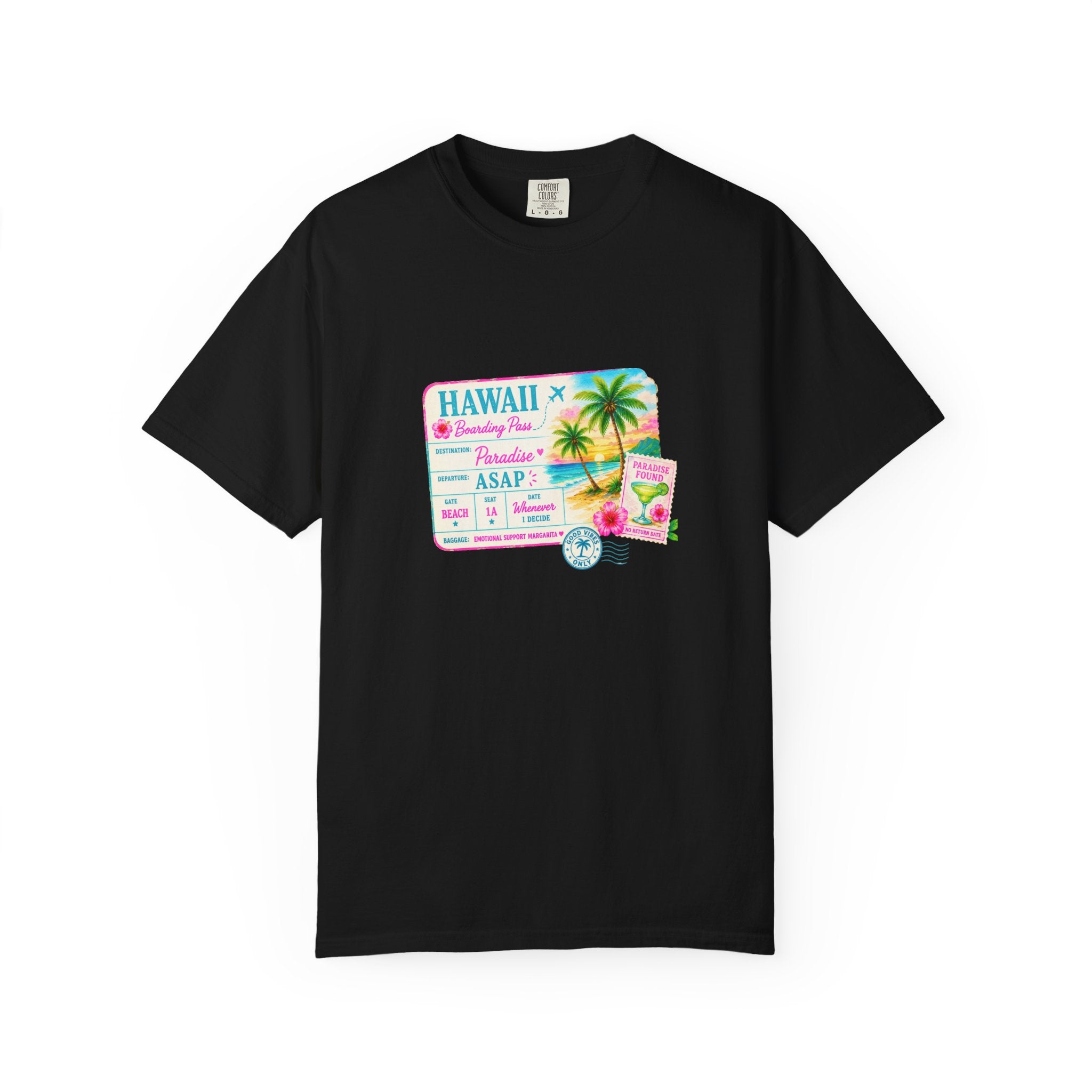 Hawaii Vacation Passport T-Shirt — Tropical Palm Retro Travel Tee