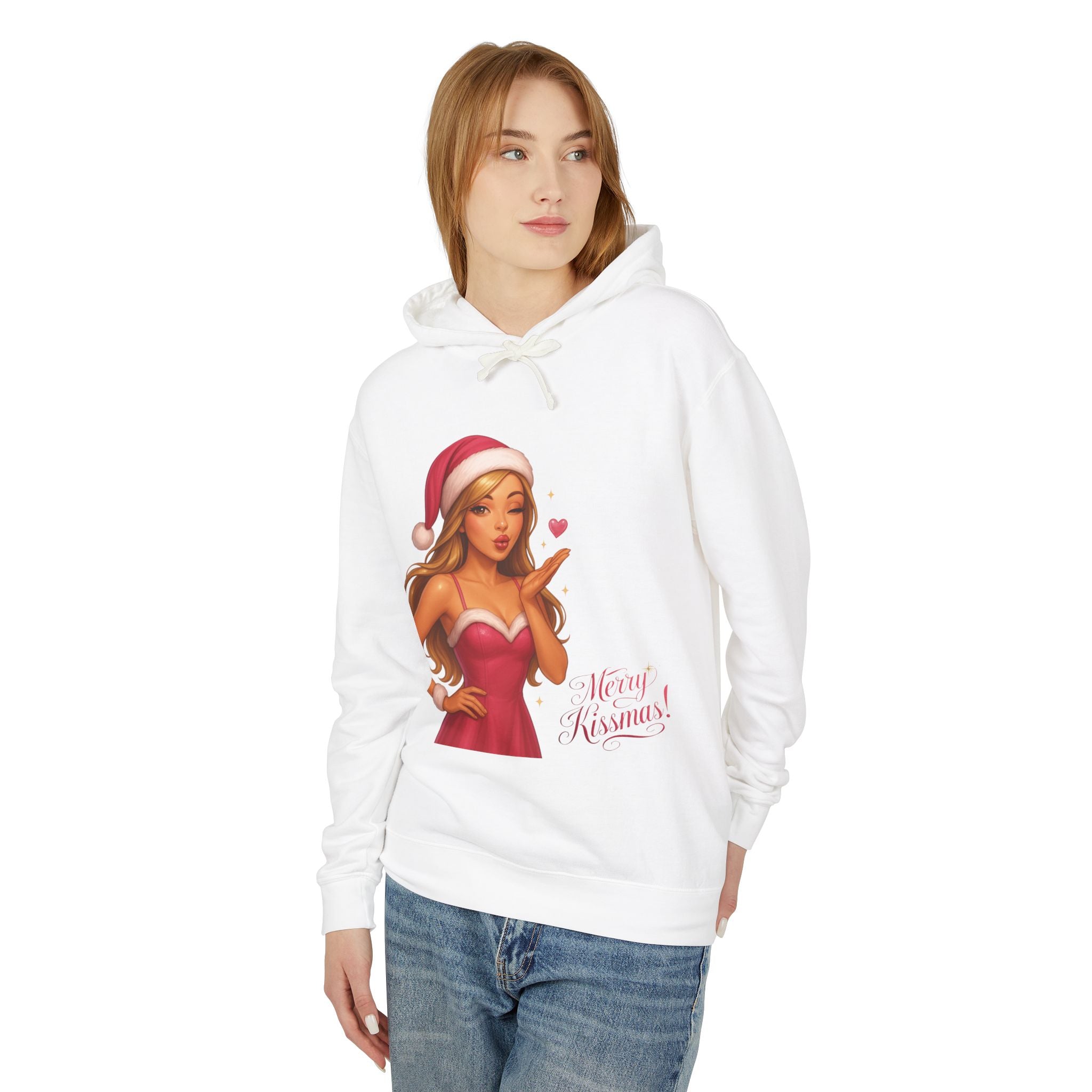 Pinup Santa Girl Christmas Hoodie | Merry Xmas Graphic Hoodie