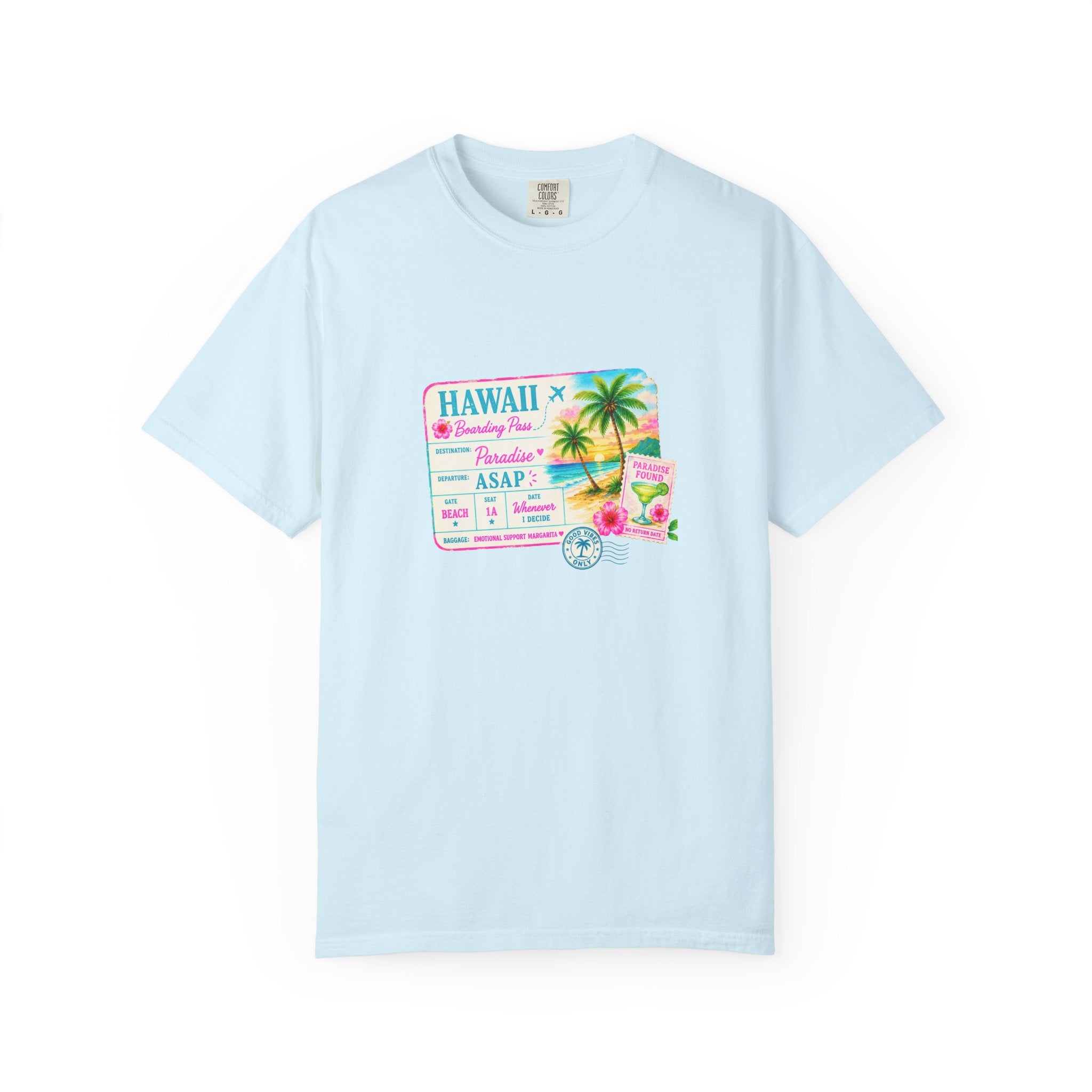 Hawaii Vacation Passport T-Shirt — Tropical Palm Retro Travel Tee