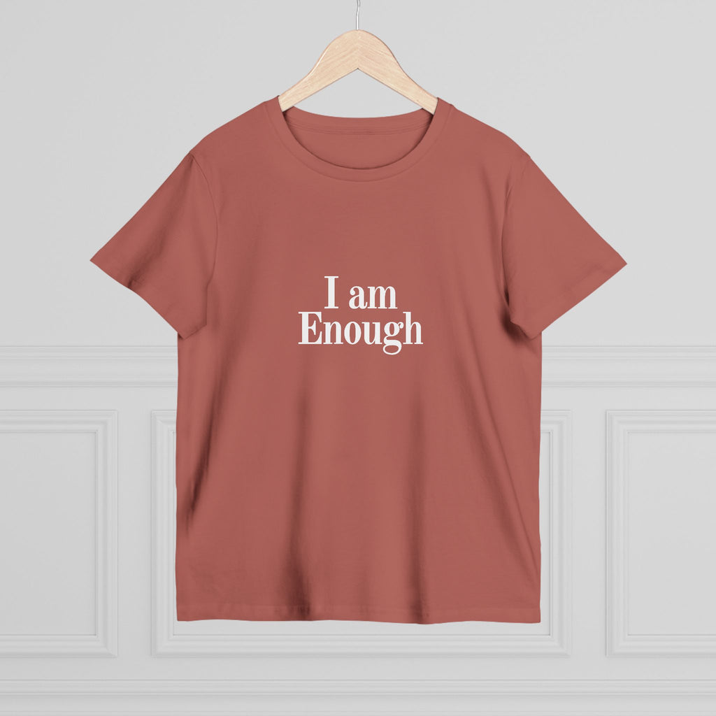 Women’s Tee — “I Am Enough” Minimalist Affirmation Shirt