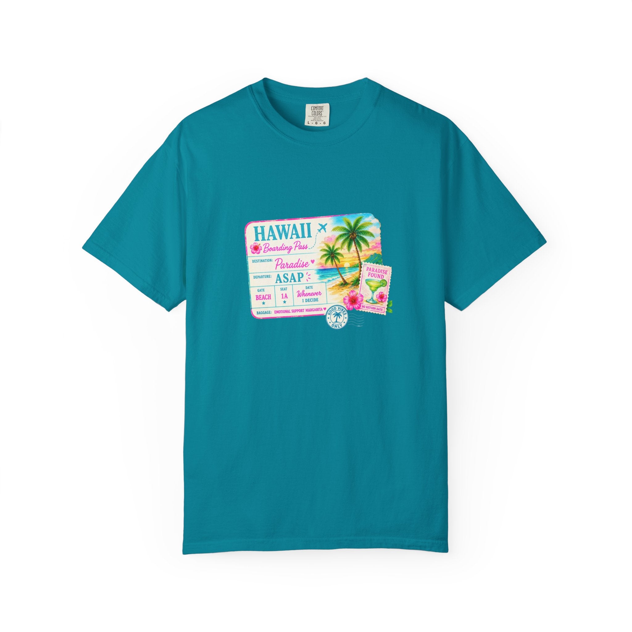 Hawaii Vacation Passport T-Shirt — Tropical Palm Retro Travel Tee