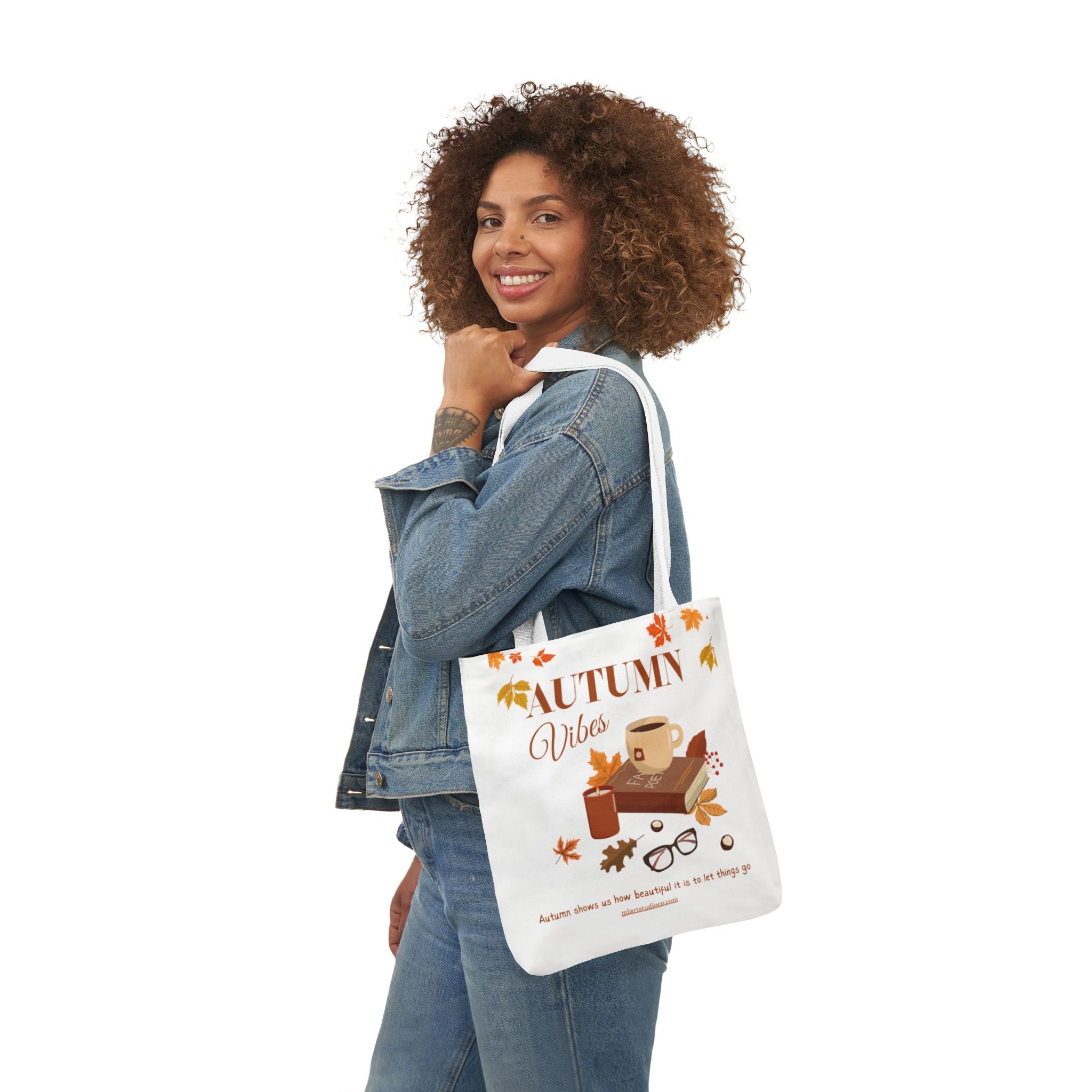 Autumn Vibes Tote Bag – Fall Canvas Shopping Bag, Seasonal Eco-Friendly Gift