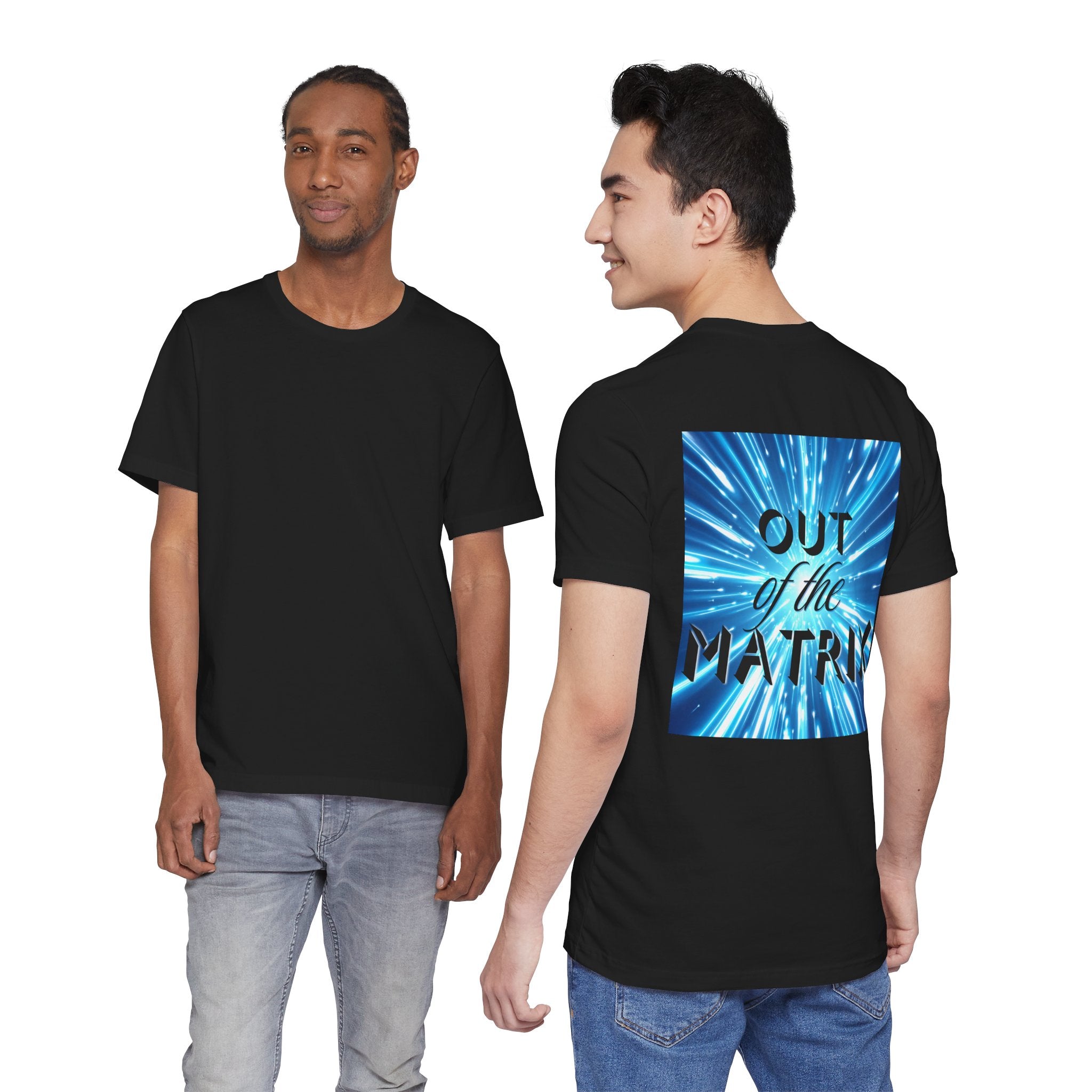 Out of the Matrix – Futuristic Graphic Statement T-Shirt