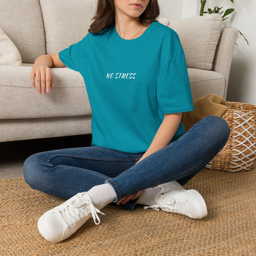 No Stress Tee | Minimalist Quote Shirt | Casual Everyday Graphic T-Shirt