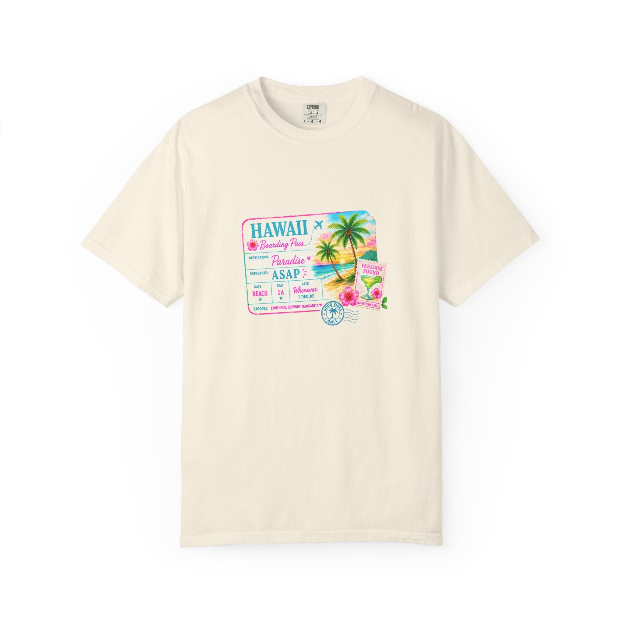 Hawaii Vacation Passport T-Shirt — Tropical Palm Retro Travel Tee
