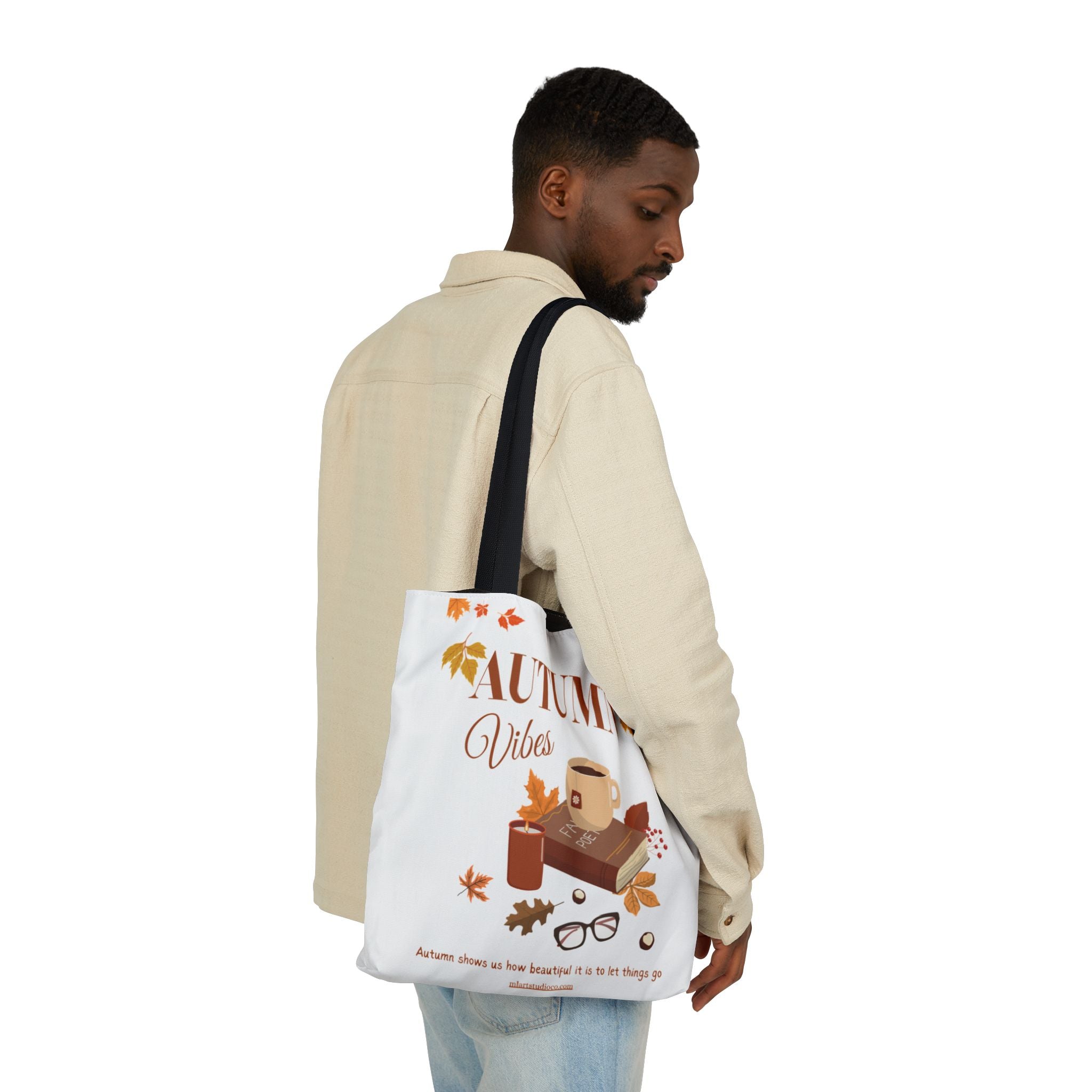 Autumn Vibes Tote Bag – Fall Canvas Shopping Bag, Seasonal Eco-Friendly Gift