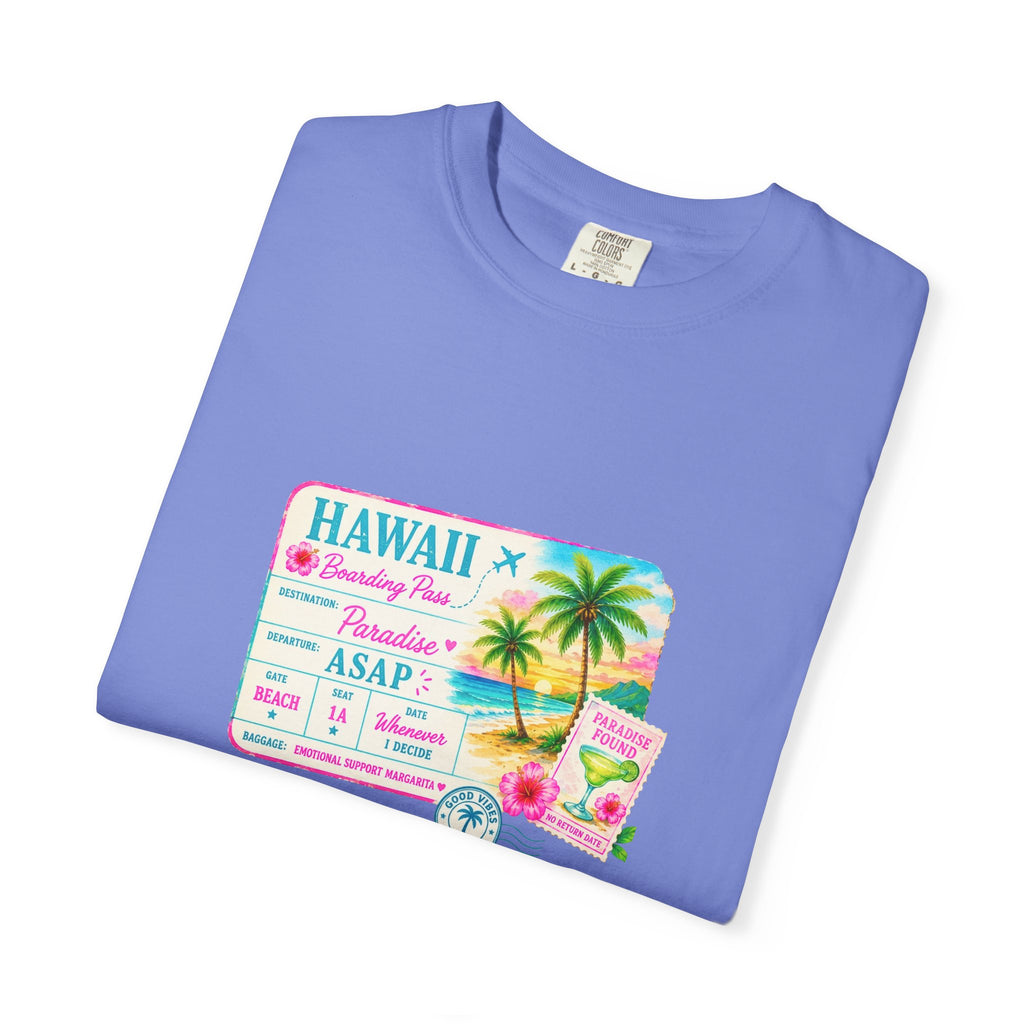 Hawaii Vacation Passport T-Shirt — Tropical Palm Retro Travel Tee
