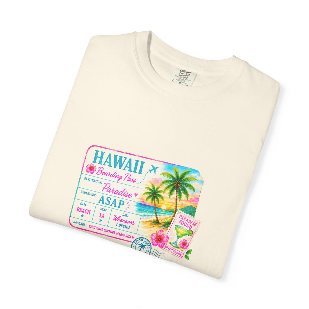 Hawaii Vacation Passport T-Shirt — Tropical Palm Retro Travel Tee