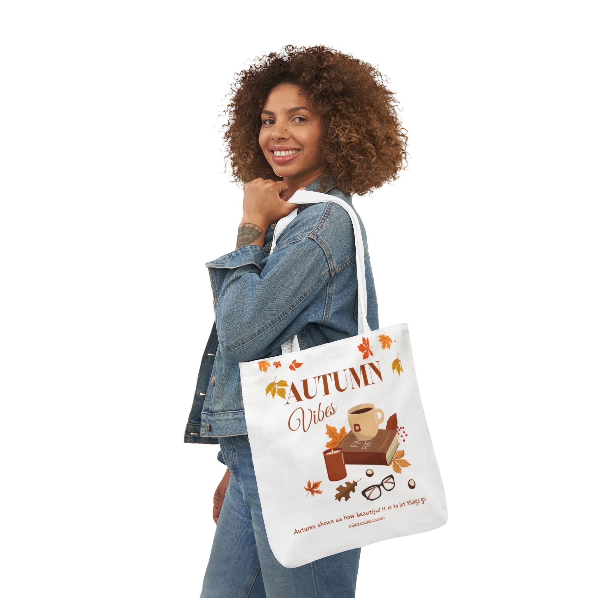 Autumn Vibes Tote Bag – Fall Canvas Shopping Bag, Seasonal Eco-Friendly Gift