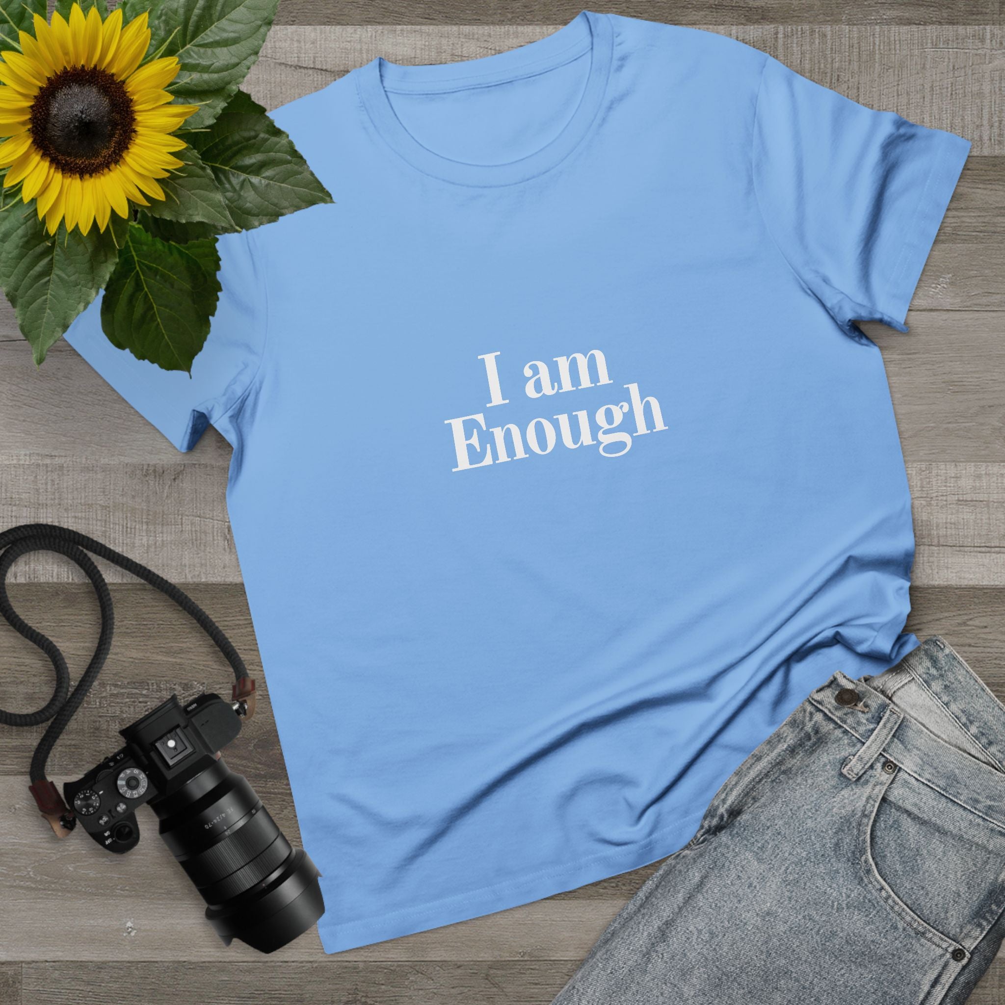 Women’s Tee — “I Am Enough” Minimalist Affirmation Shirt
