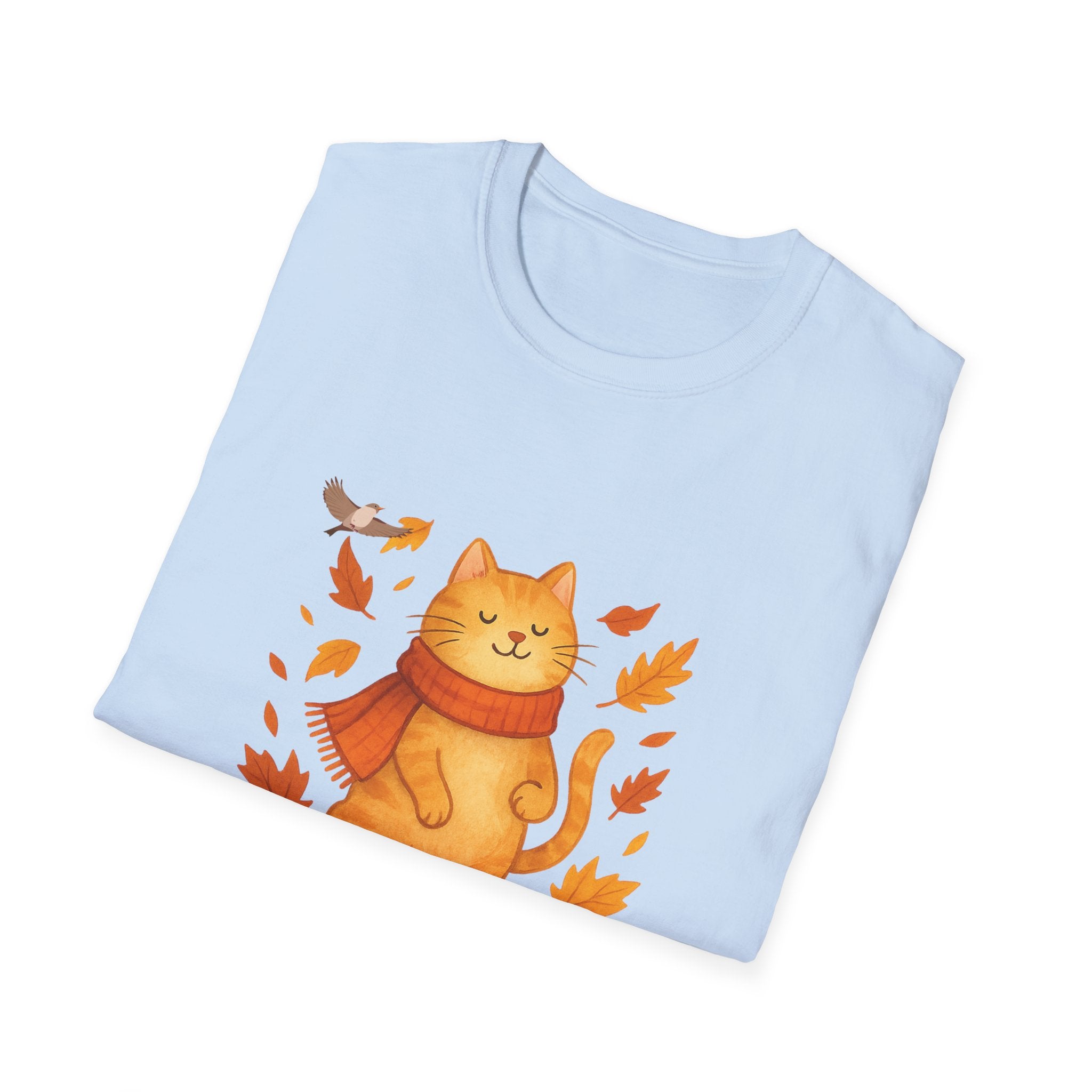 Cat Lover T-Shirt – Cozy Fall Vibes Tee, Funny Graphic Gift for Cat Moms