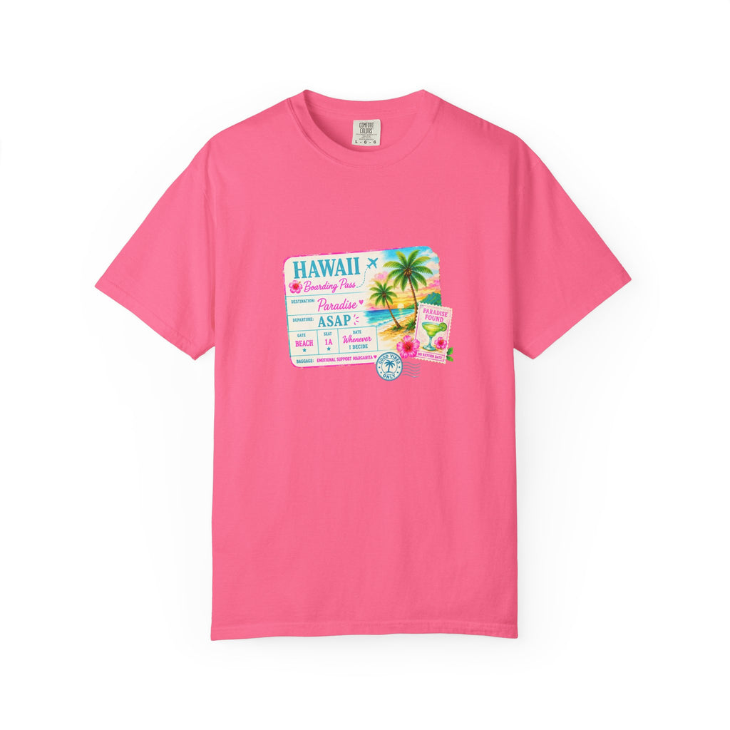 Hawaii Vacation Passport T-Shirt — Tropical Palm Retro Travel Tee