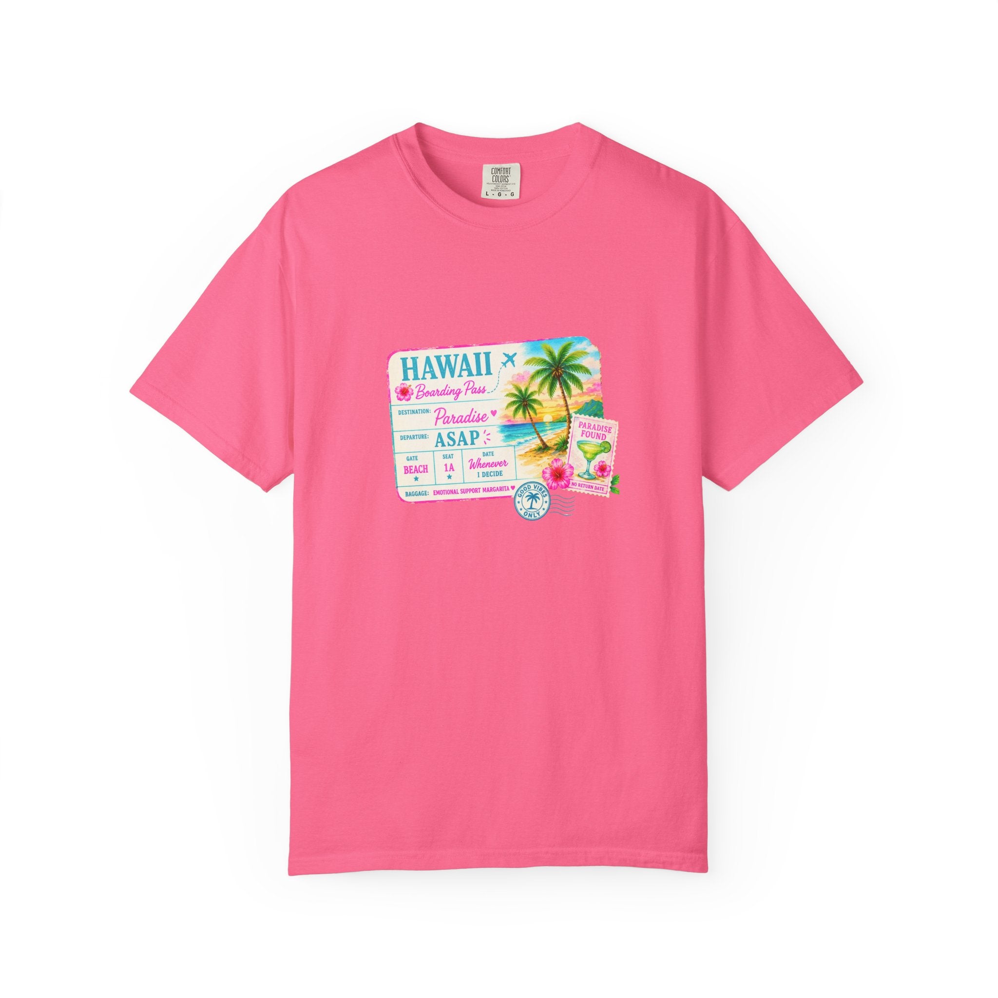 Hawaii Vacation Passport T-Shirt — Tropical Palm Retro Travel Tee