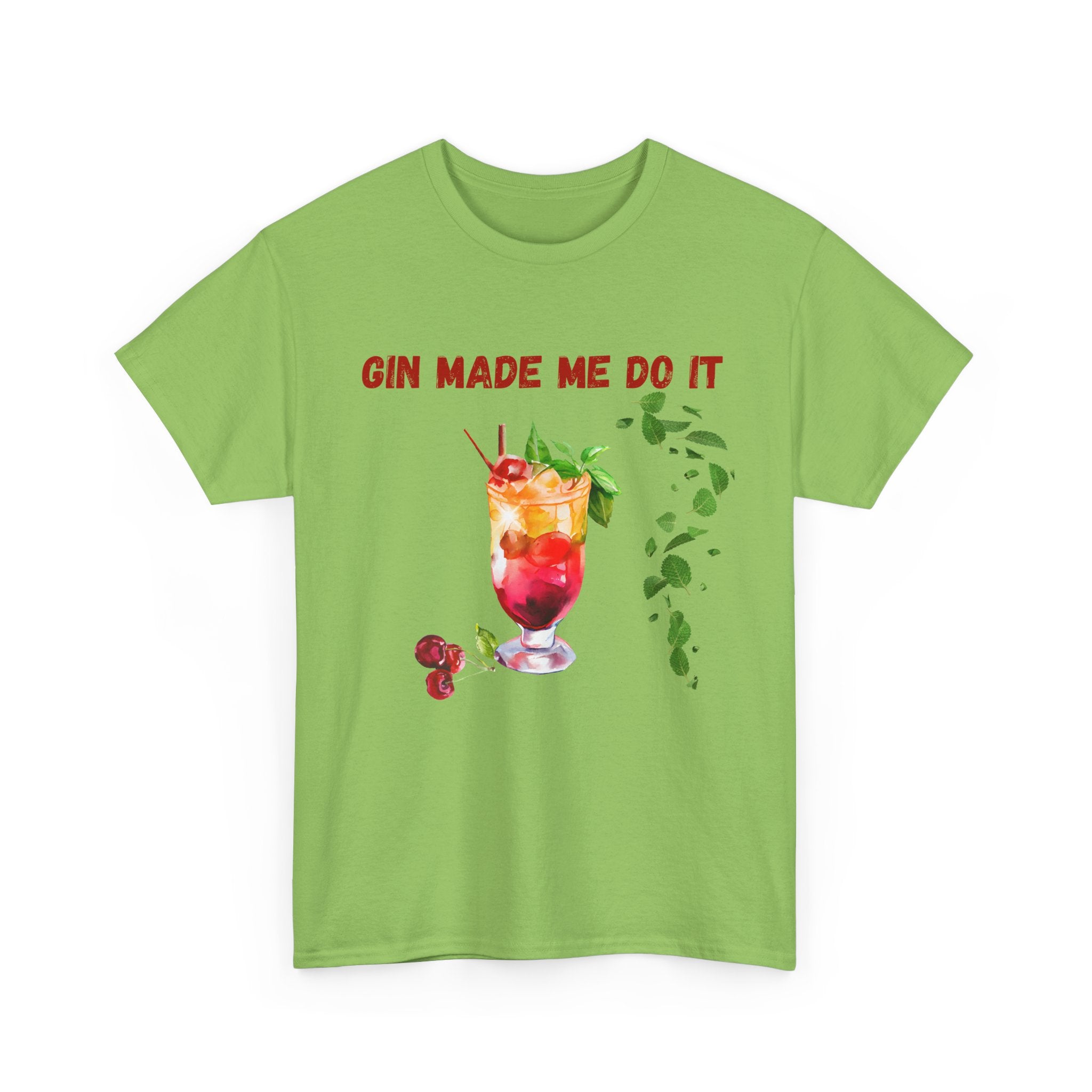Gin Made Me Do It T-Shirt | Funny Cocktail Shirt | Unisex Graphic Tee for Summer Parties