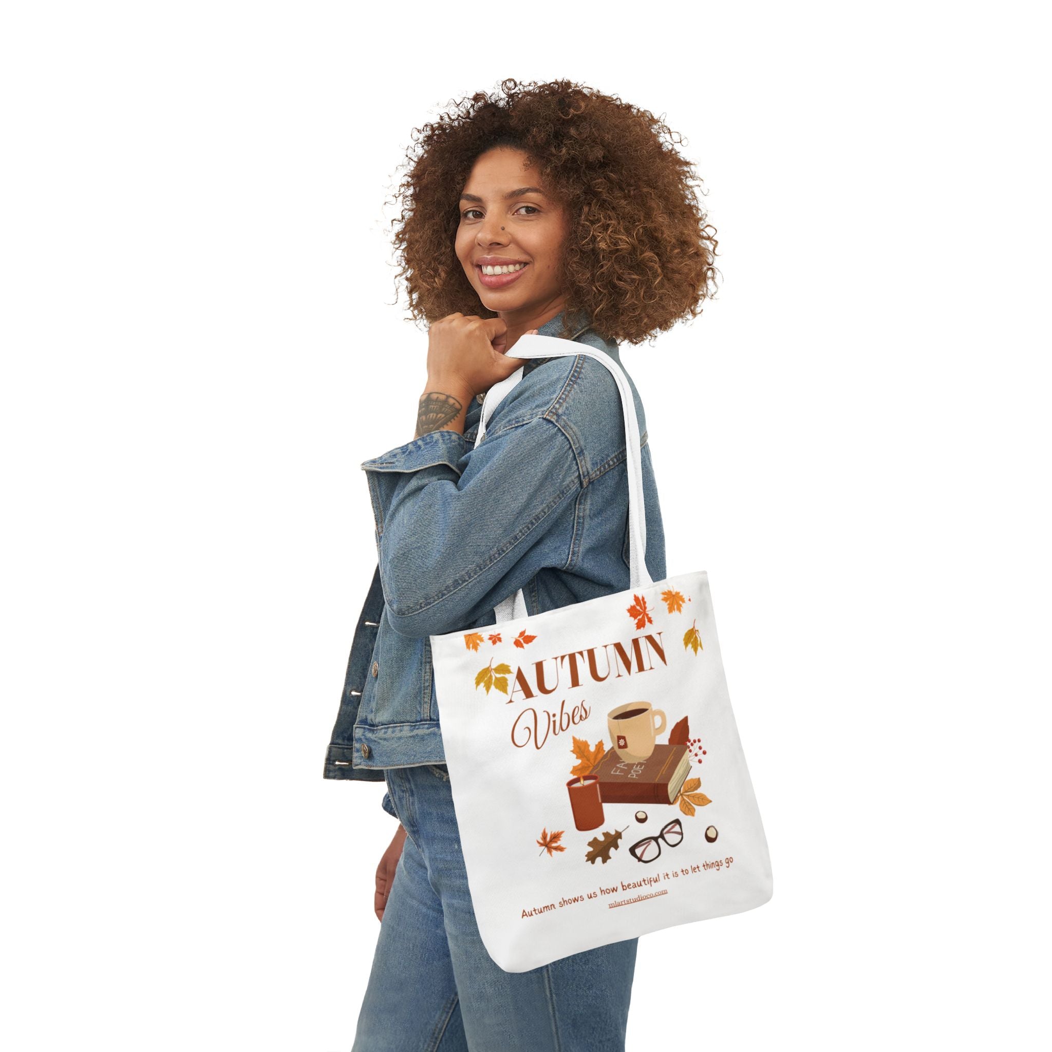 Autumn Vibes Tote Bag – Fall Canvas Shopping Bag, Seasonal Eco-Friendly Gift