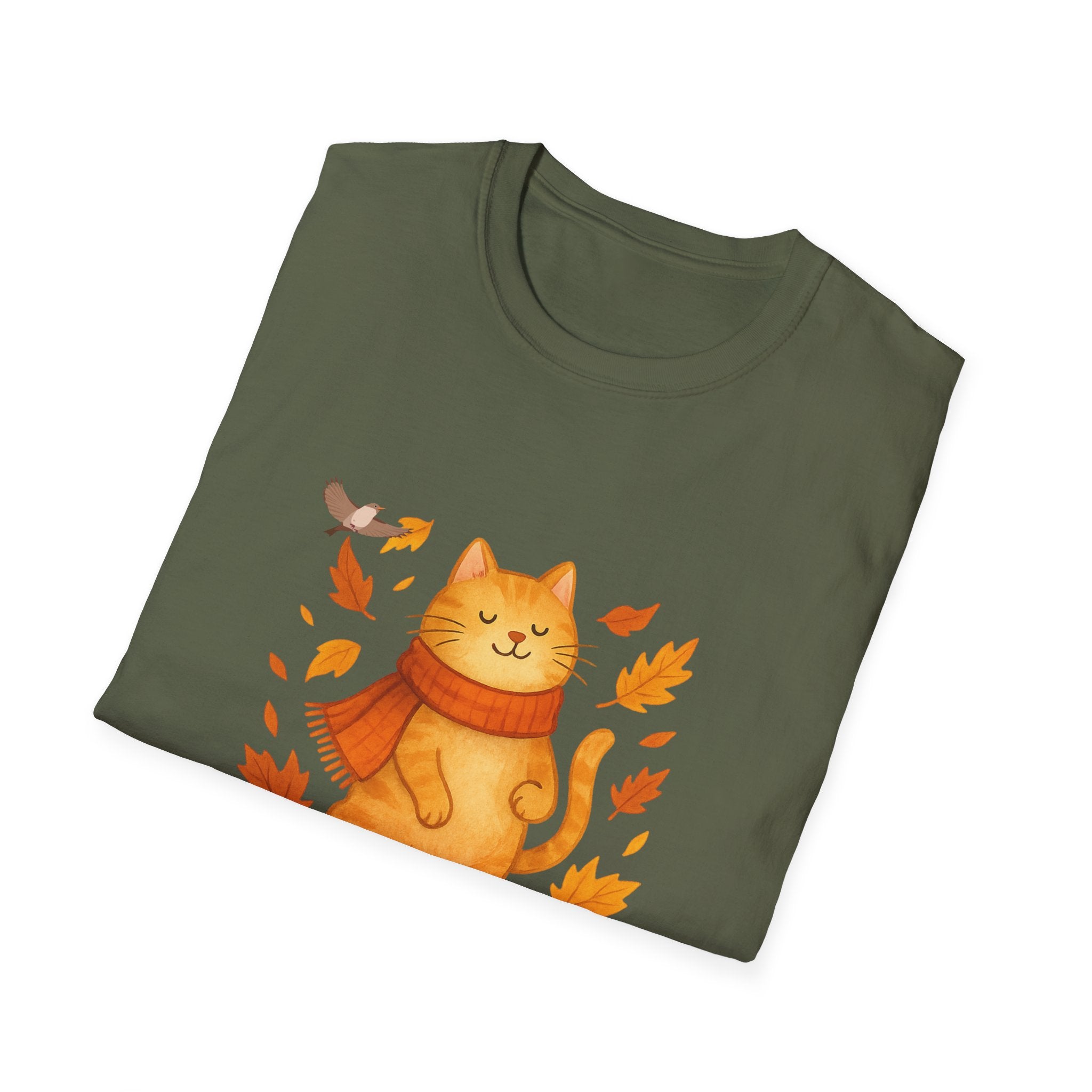 Cat Lover T-Shirt – Cozy Fall Vibes Tee, Funny Graphic Gift for Cat Moms