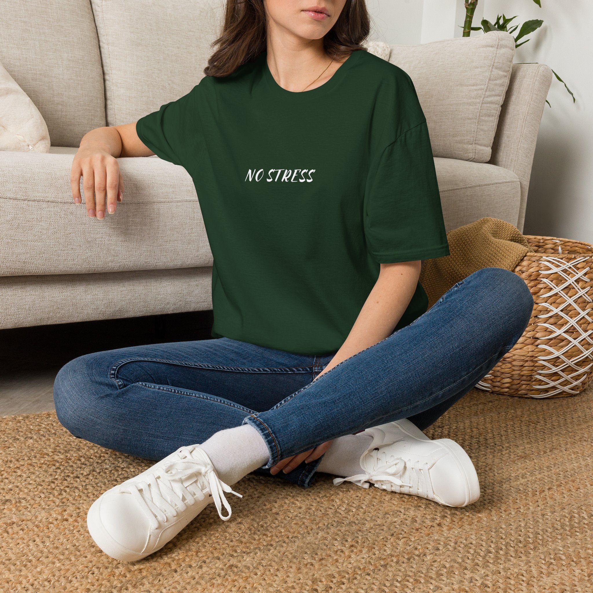 No Stress Tee | Minimalist Quote Shirt | Casual Everyday Graphic T-Shirt