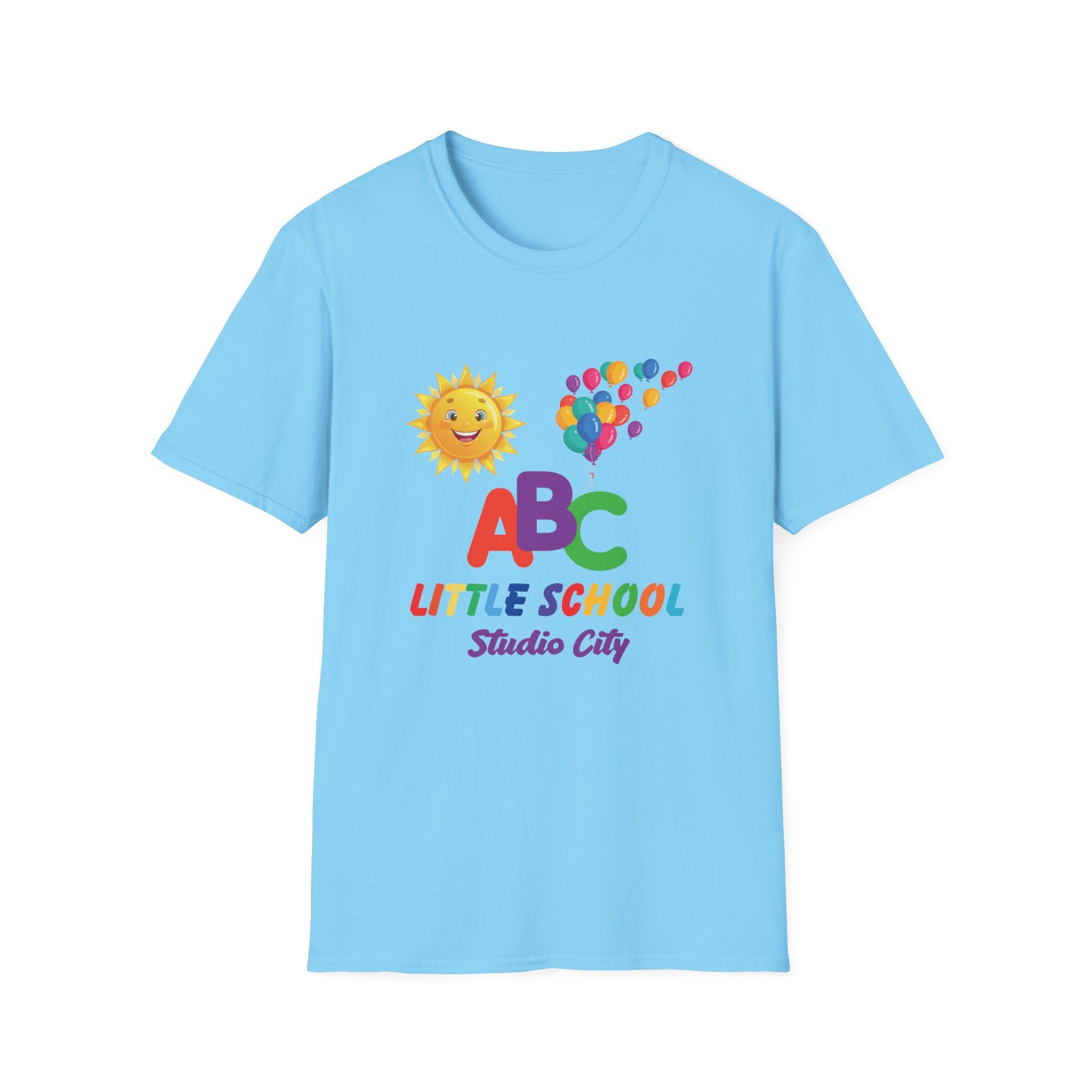 Kids ABC T-Shirt — Little School Sun & Balloons Preschool Tee