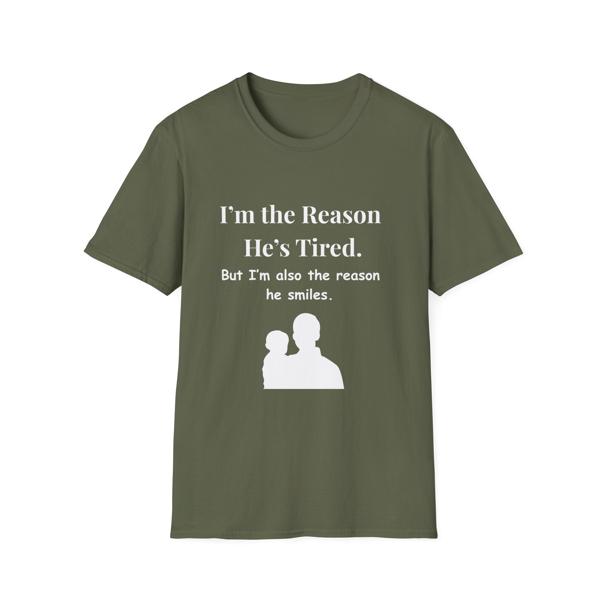 Funny Fathers Day Shirt Im the Reason Hes Tired Gift from Kids