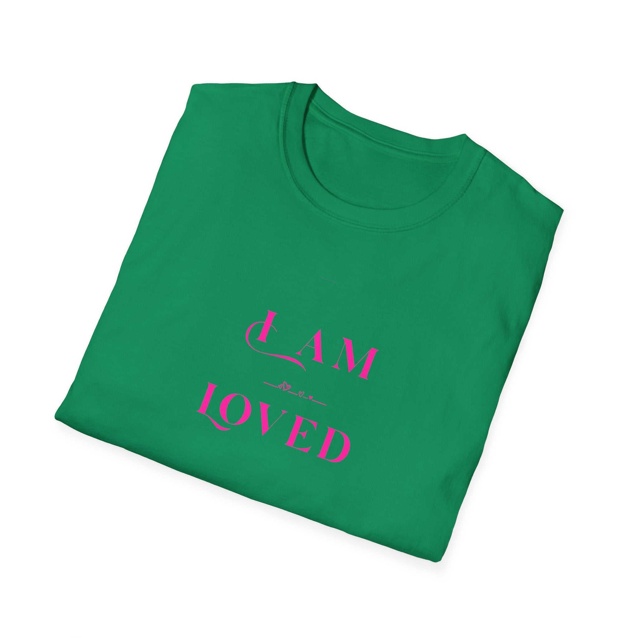 I Am Loved T‑Shirt — Pink Script Inspirational Tee
