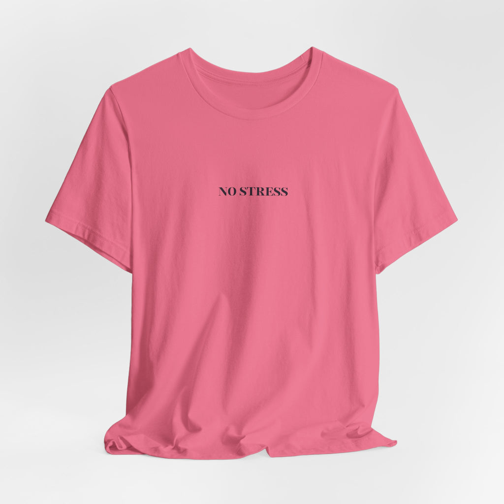 Pink t-shirt with 'MOM' text on a white background