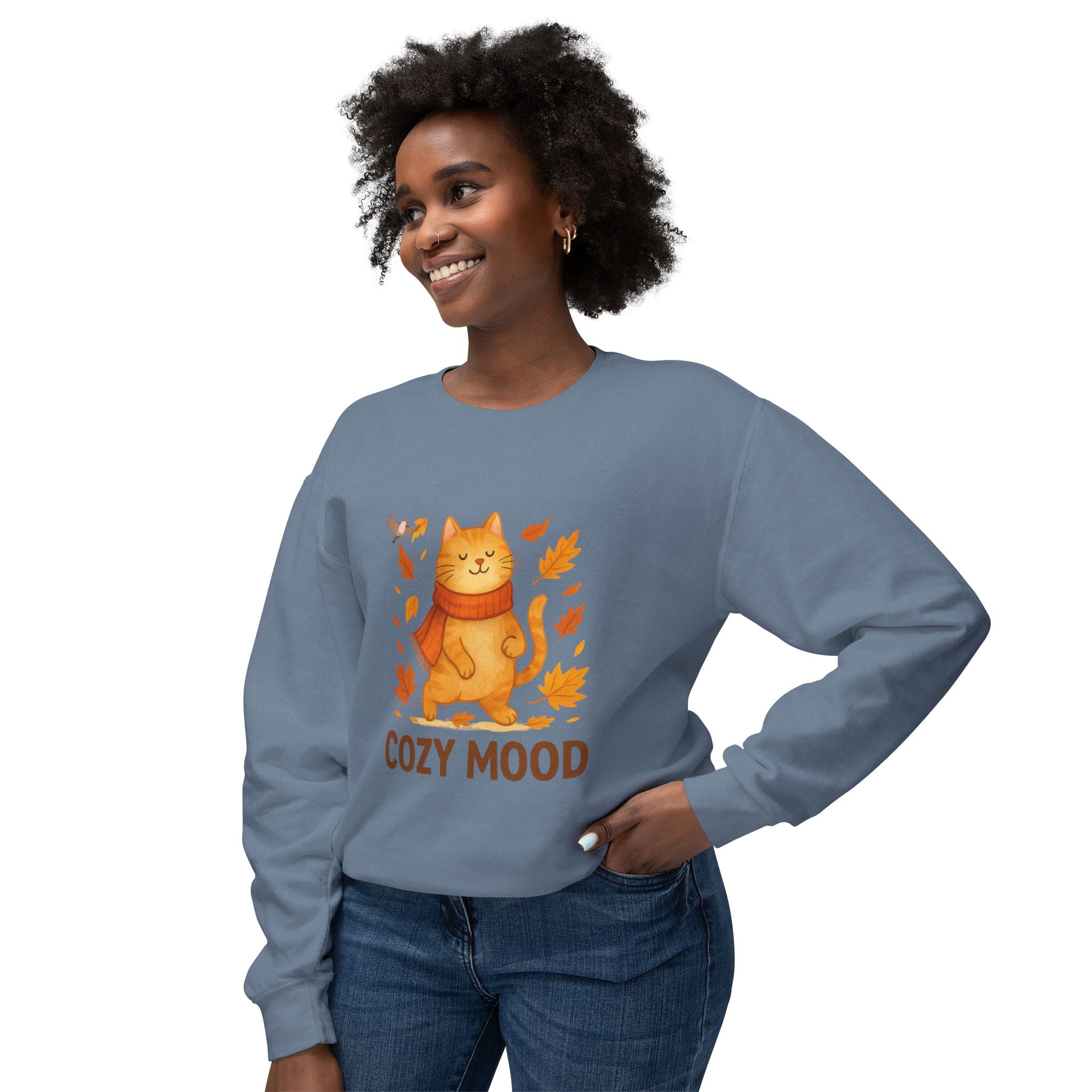 Cozy Cat Lover Crewneck Sweatshirt – Unisex Fall Pullover, Casual Wear & Gift Idea