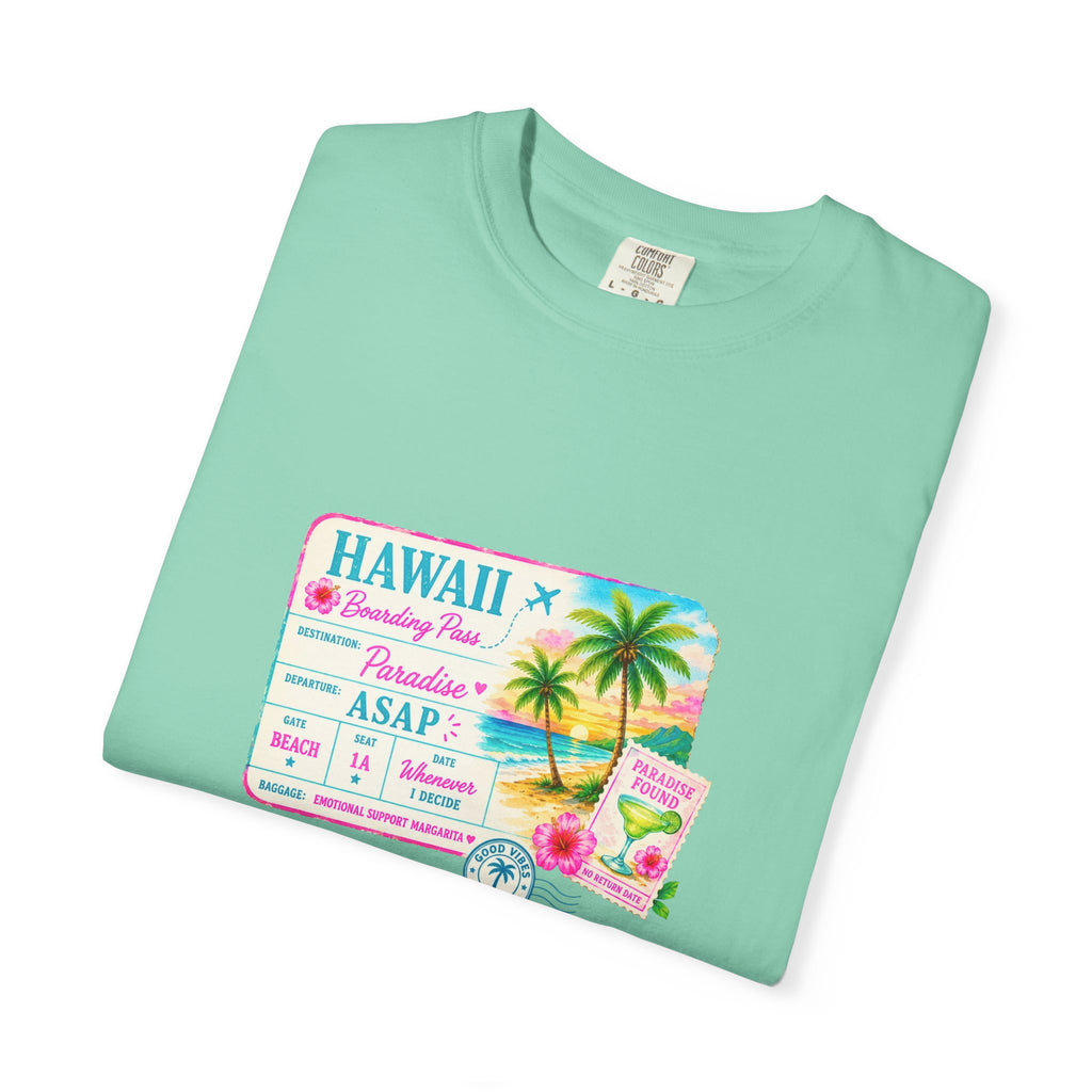 Hawaii Vacation Passport T-Shirt — Tropical Palm Retro Travel Tee