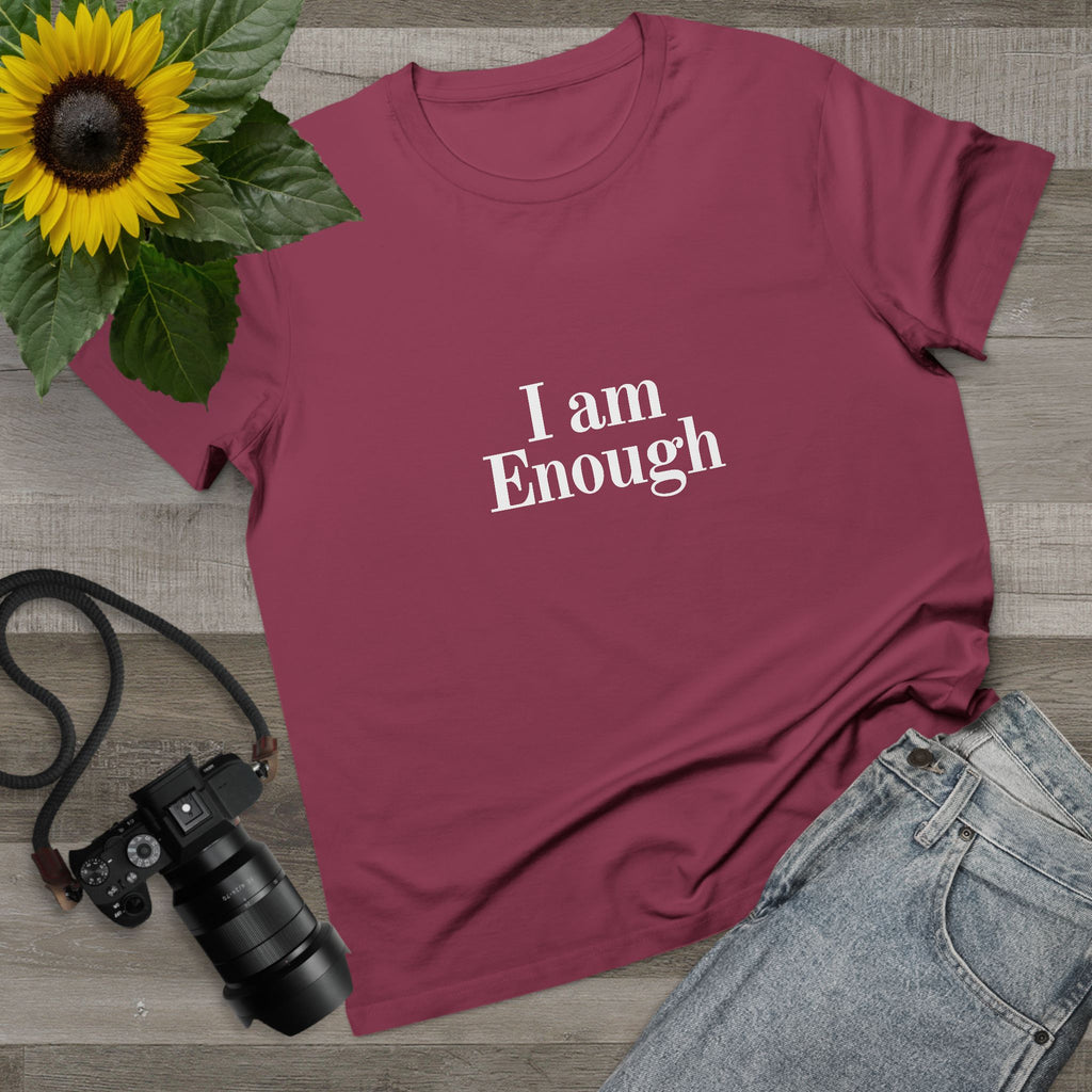 Women’s Tee — “I Am Enough” Minimalist Affirmation Shirt